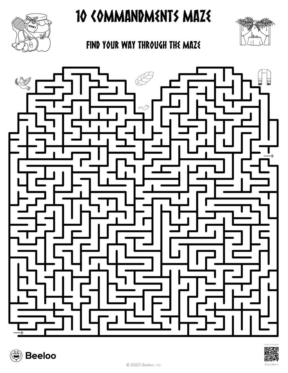 10 Commandments Maze Beeloo Printable Crafts And Activities For Kids
