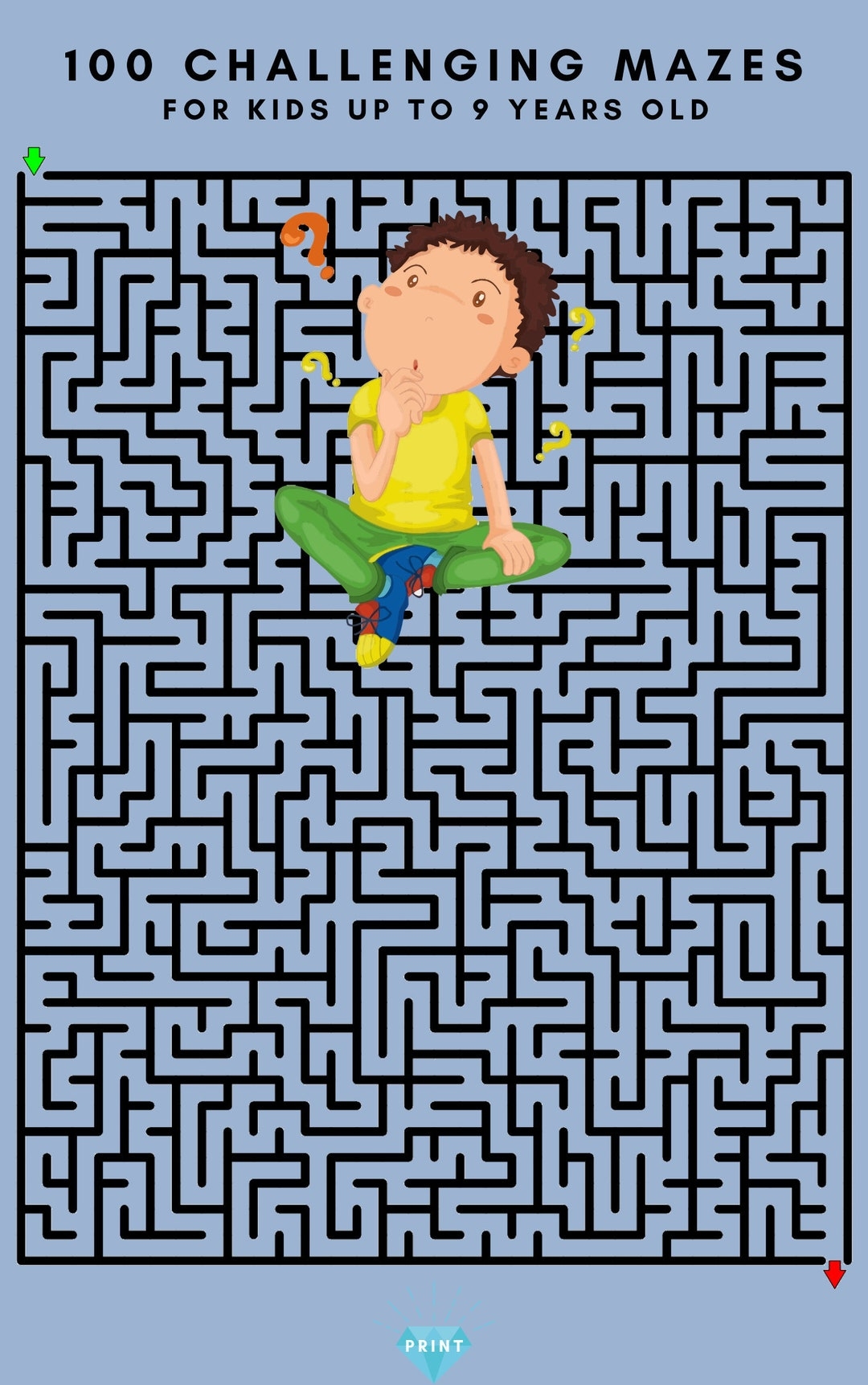 100 Challenging Mazes For Kids Up To 9 Years Old Printable Labyrinth Pages Printable Maze Pages For Kids PDF instant Download Etsy UK