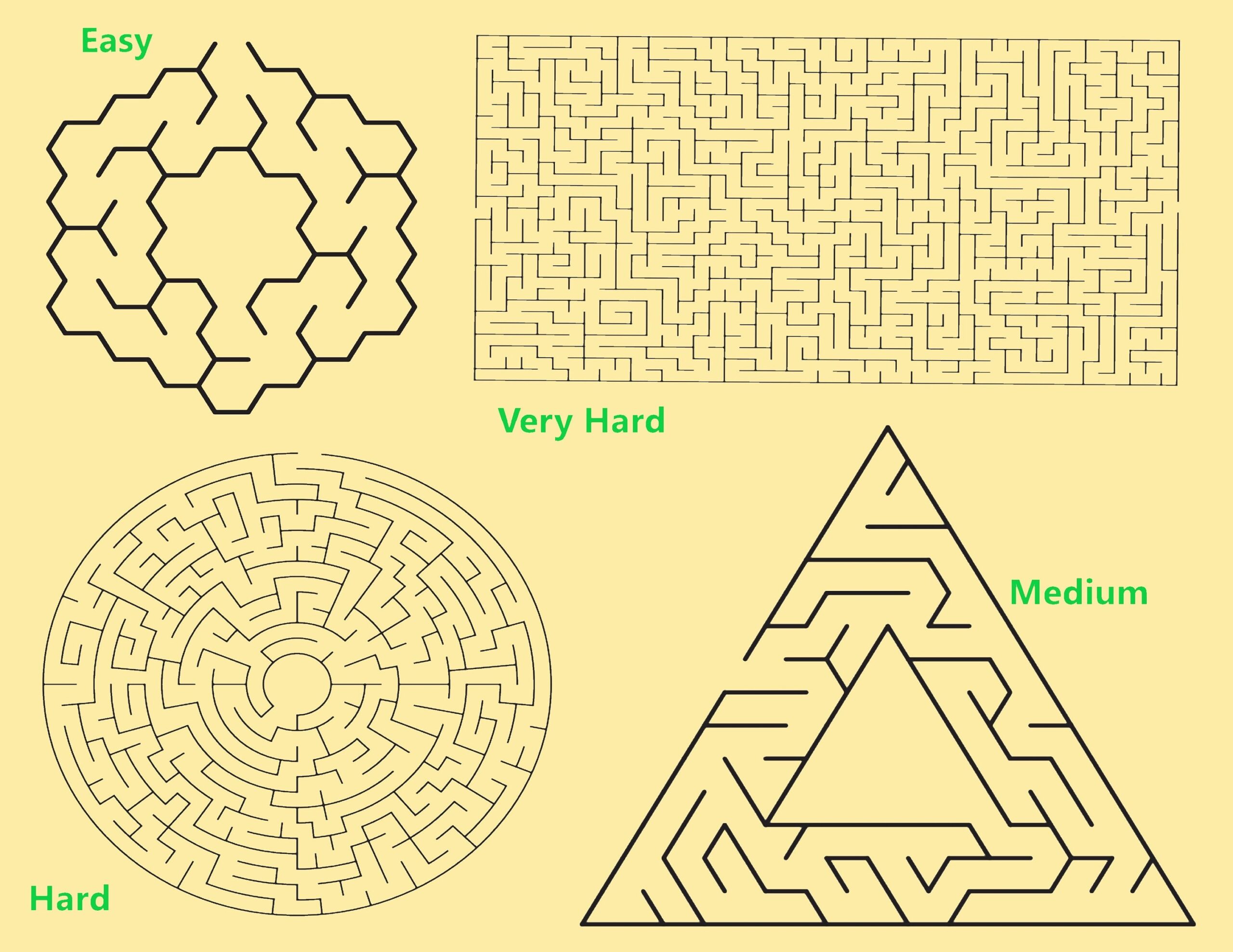 Maze Worksheet Hard