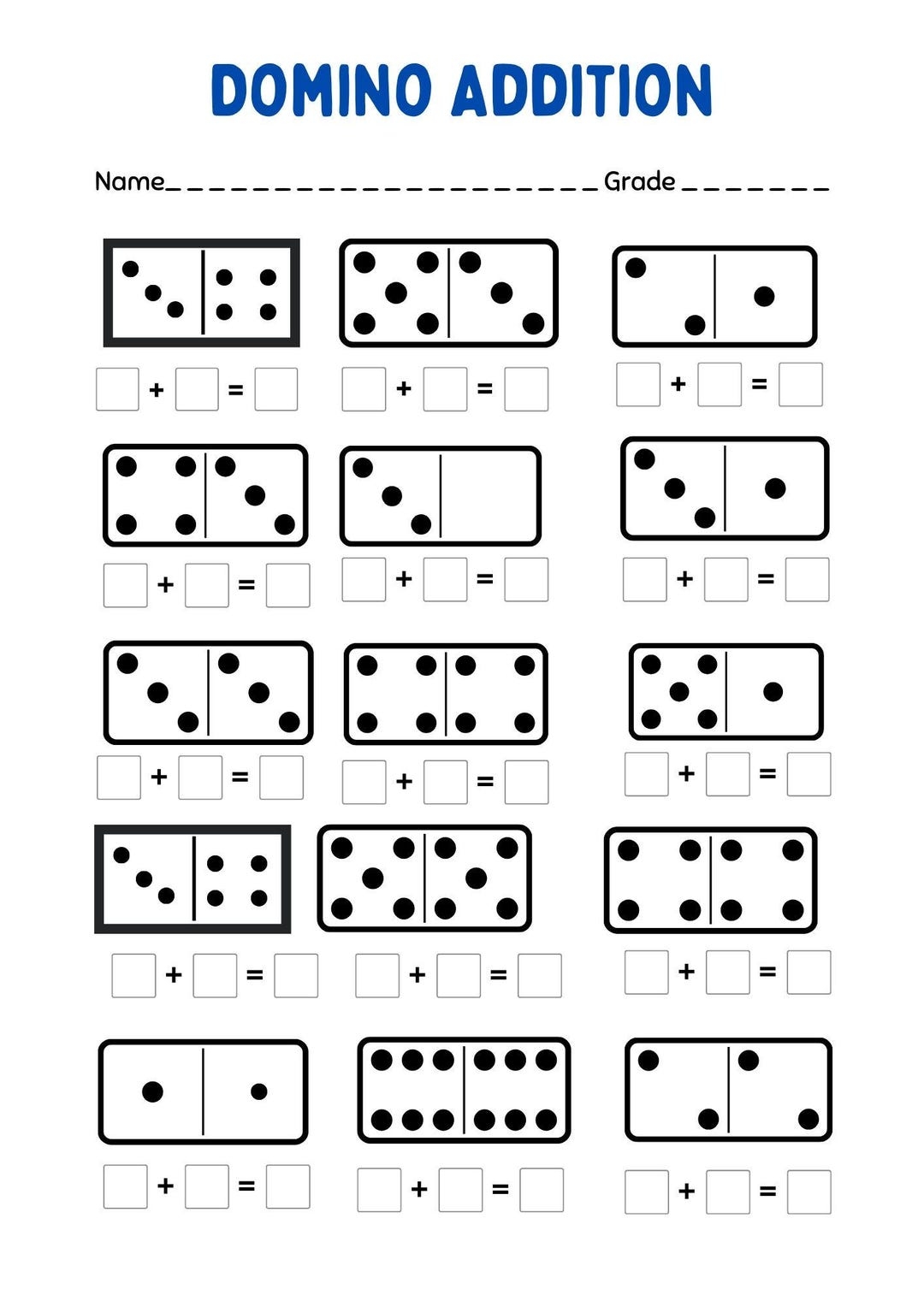 Dominos Maze Worksheet For Kids