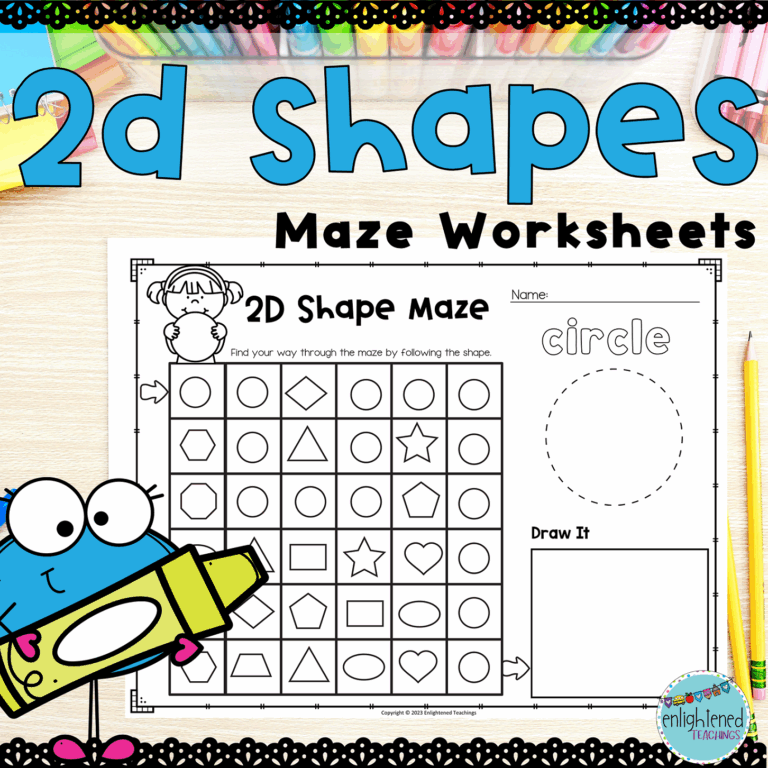 2D Shape Maze Worksheets Shape Worksheets Shape Activities Shape Recognition Made By Teachers