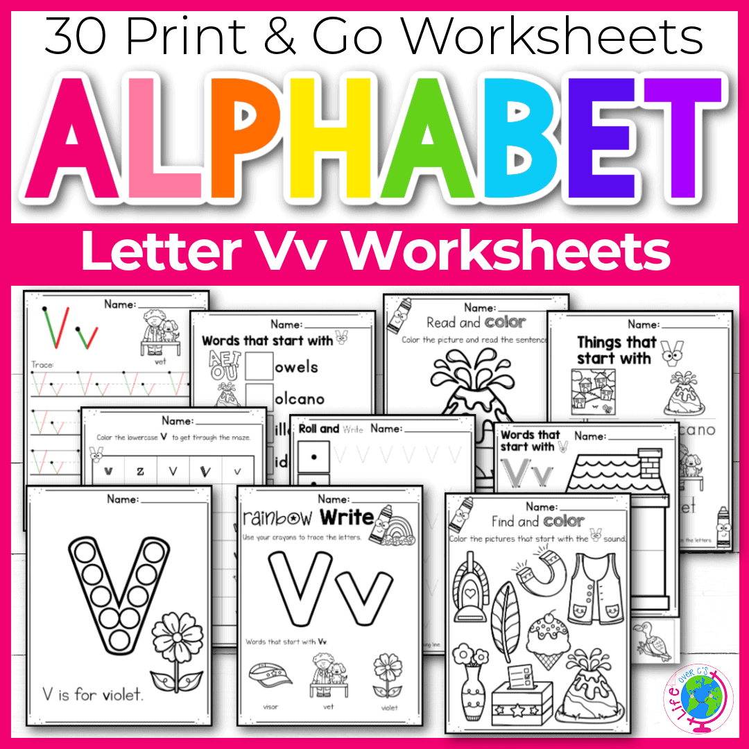30 Free Printable Letter V Alphabet Worksheets For Kids