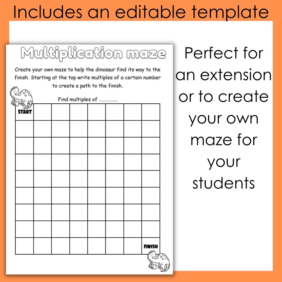 Multiples Maze Worksheet