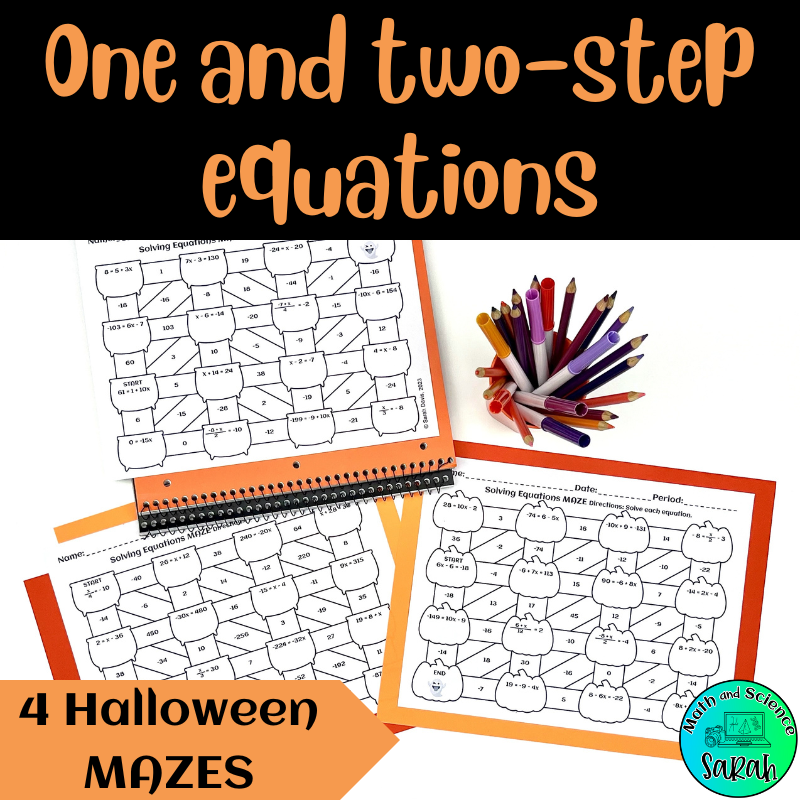 Solving Two Step Equations Maze Worksheet