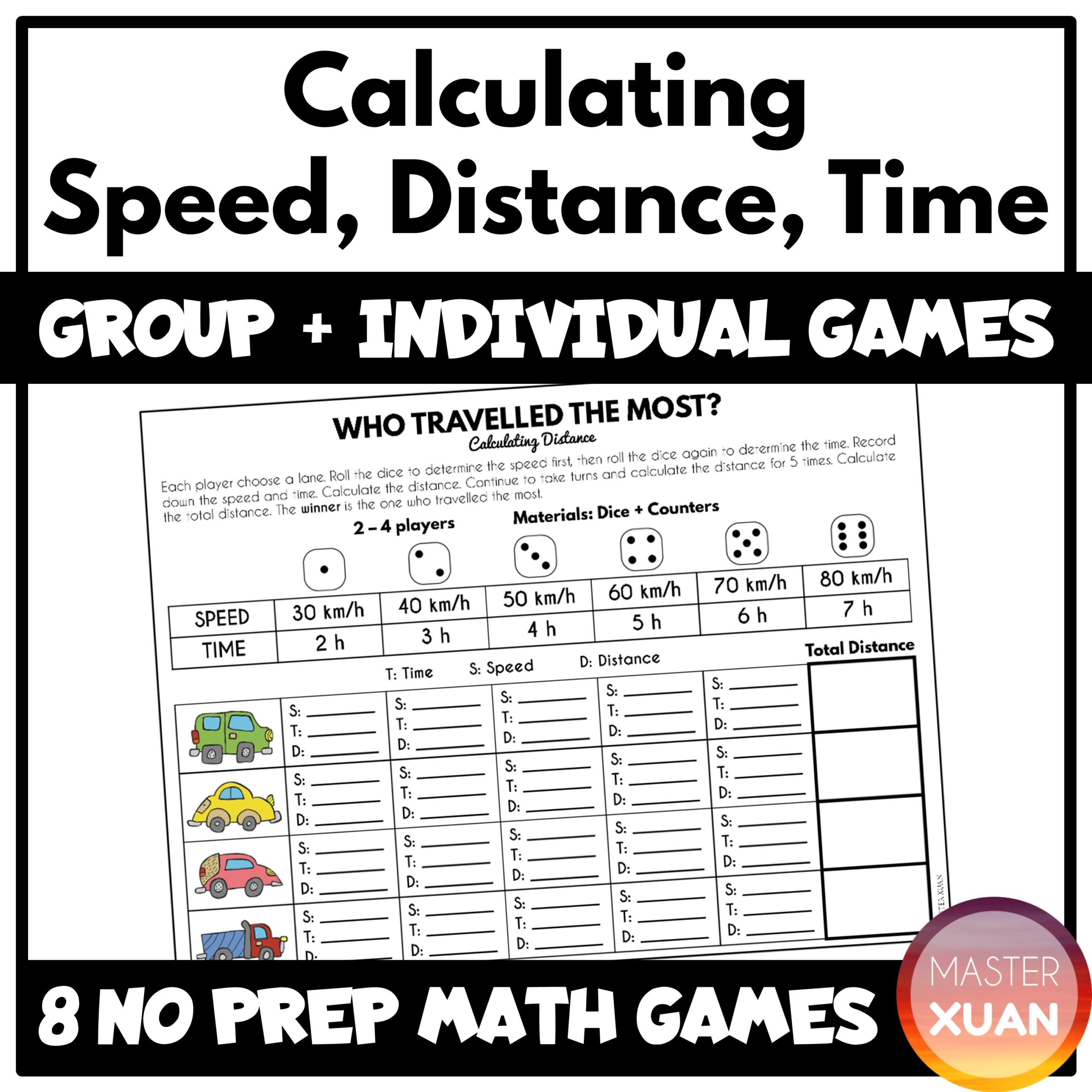 Calculating Speed Maze Worksheet
