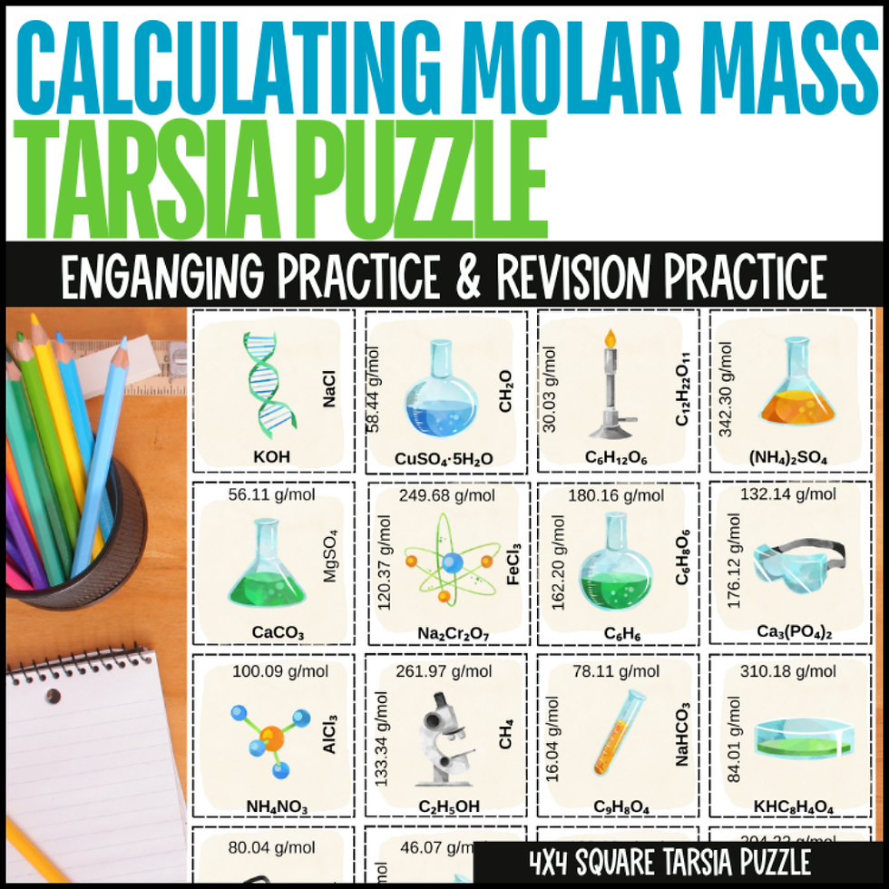 5 Engaging Activities And Resources For Teaching The Mole Concept Calculations