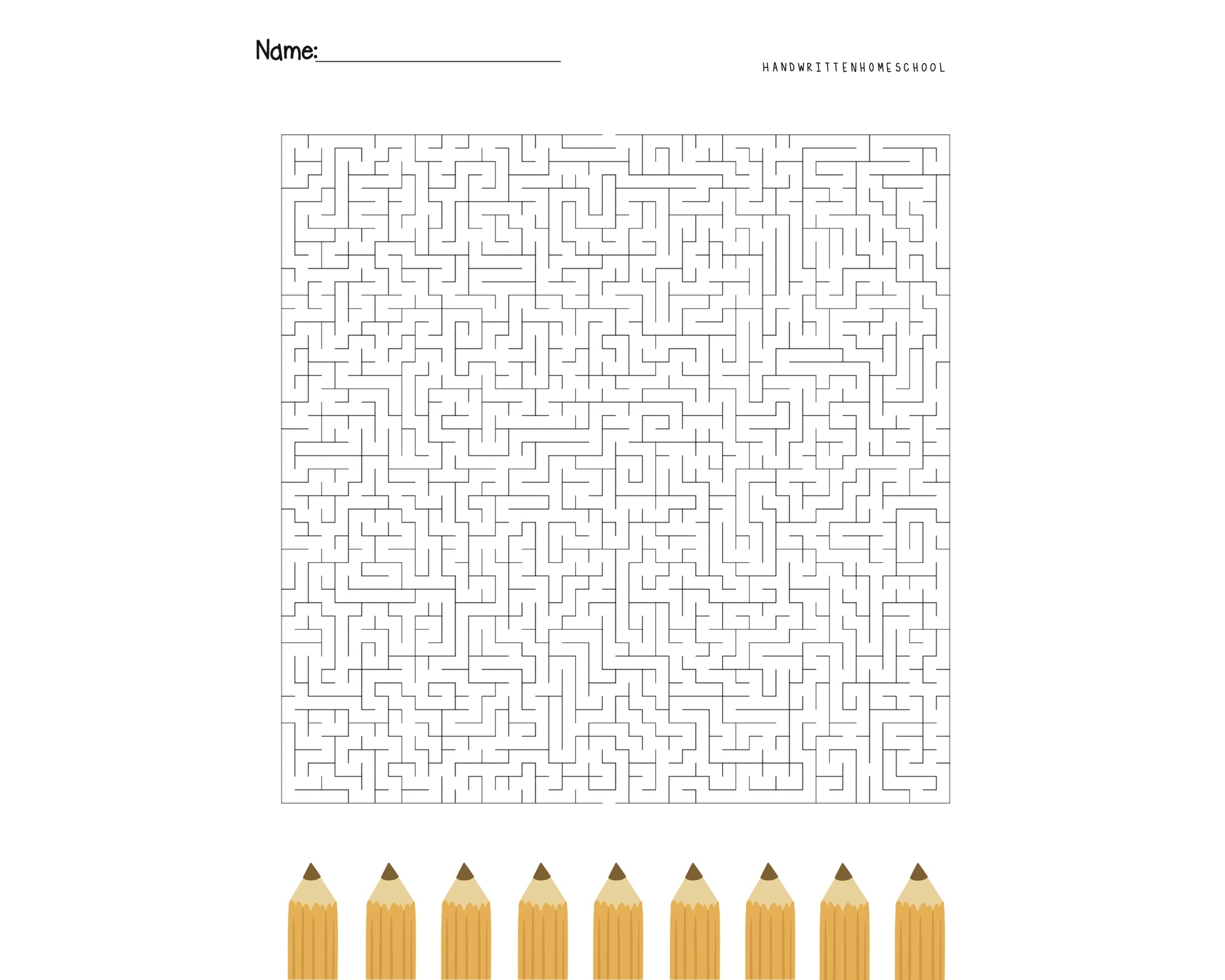 Hard Maze Worksheet