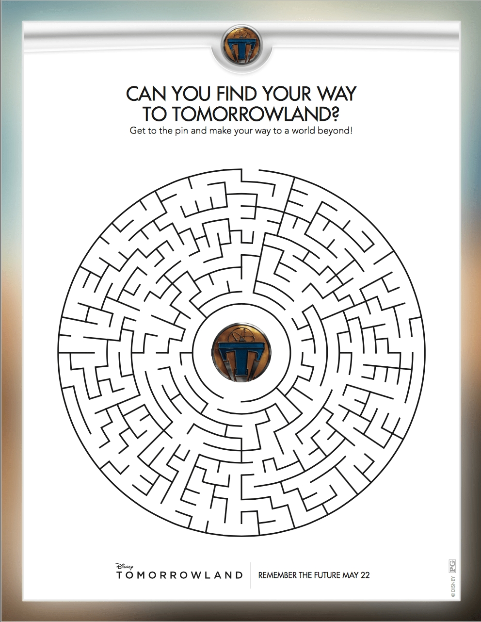 7 Free Tomorrowland Printable Mazes And Activity Sheets Hispana Worksheets Library