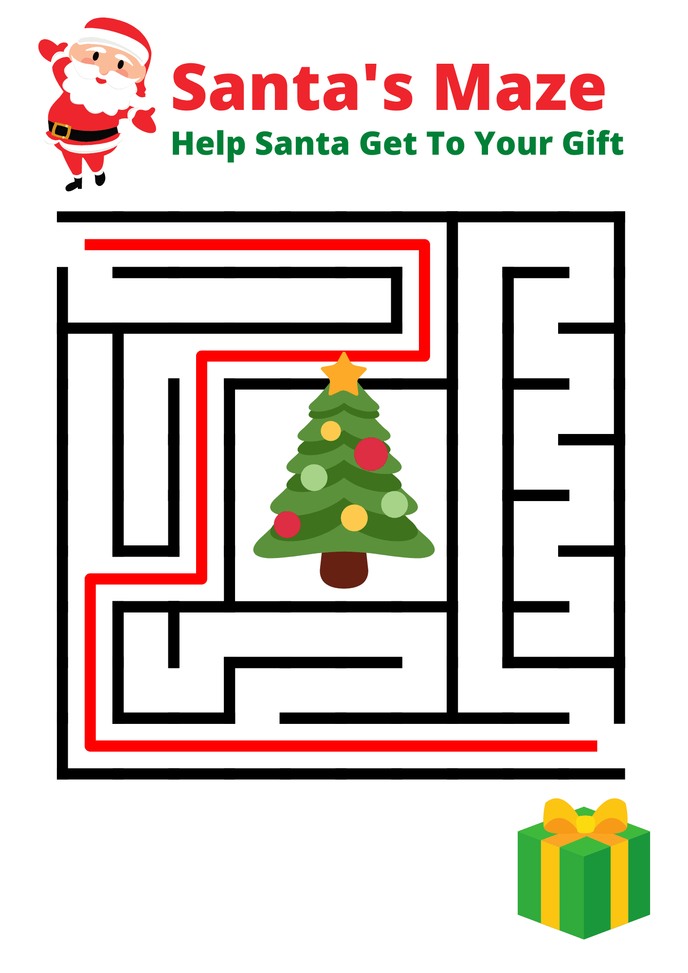 8 Free Fun Christmas Printable Maze Worksheets Crazy Laura