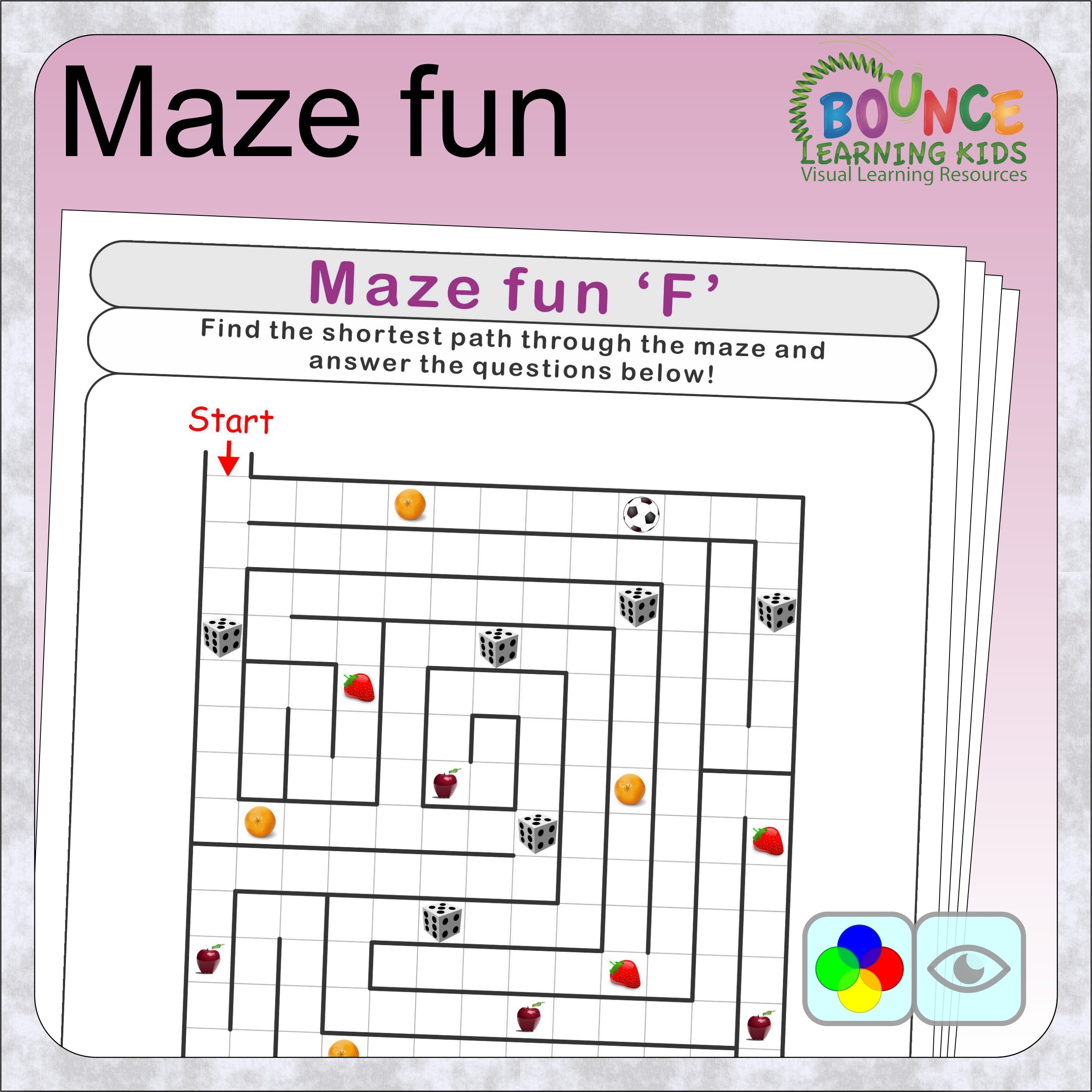 9 Fun Maze Worksheets With Things To Spot Along The Way