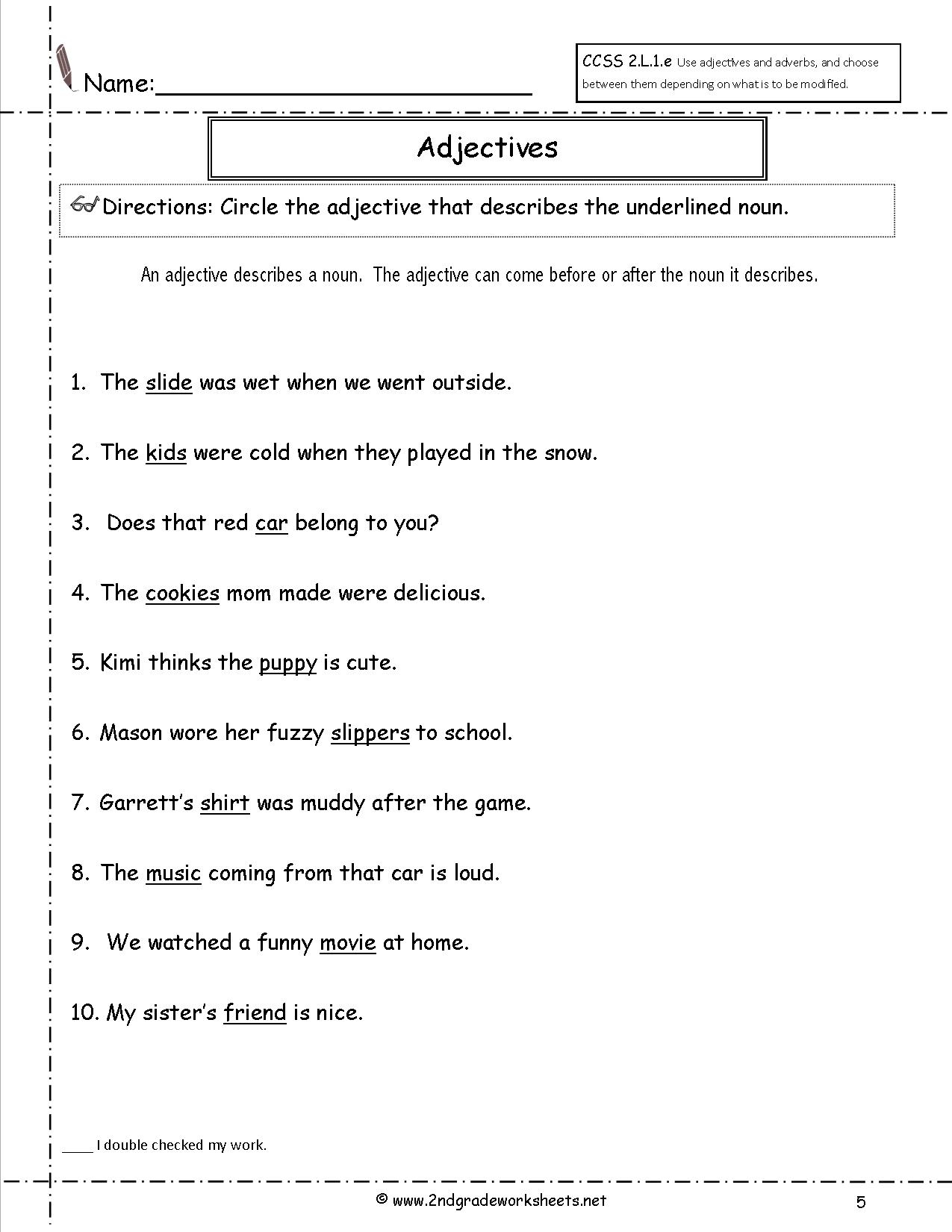 Adjective Maze Worksheet For Kids Worksheets Library