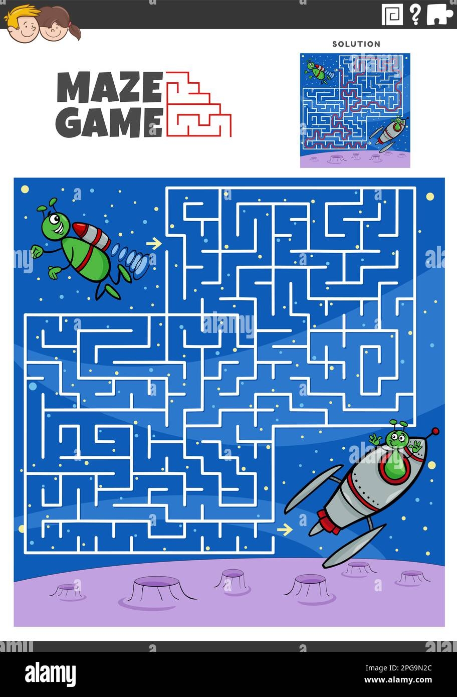 Alien Space Maze Stock Vector Images Alamy