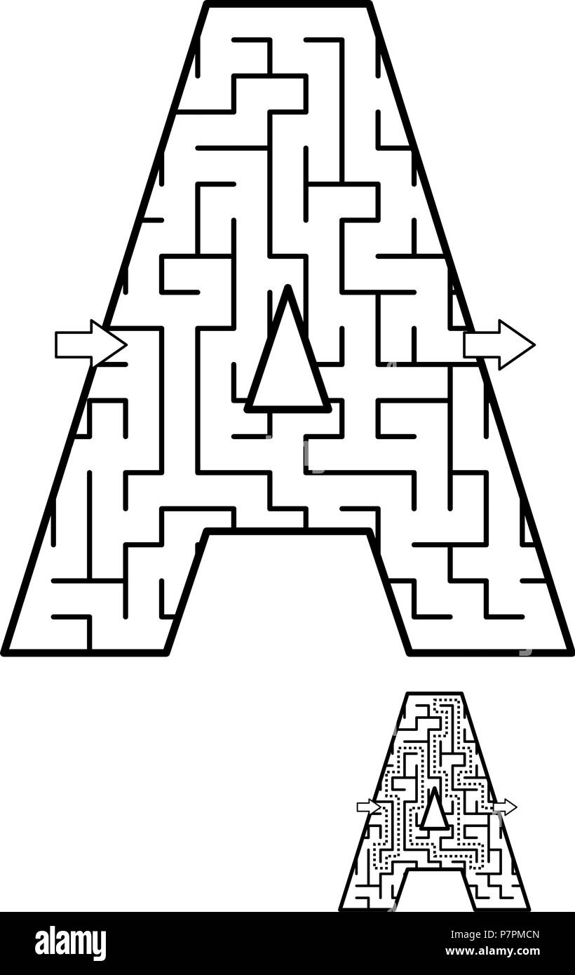 Letter A Maze Worksheet