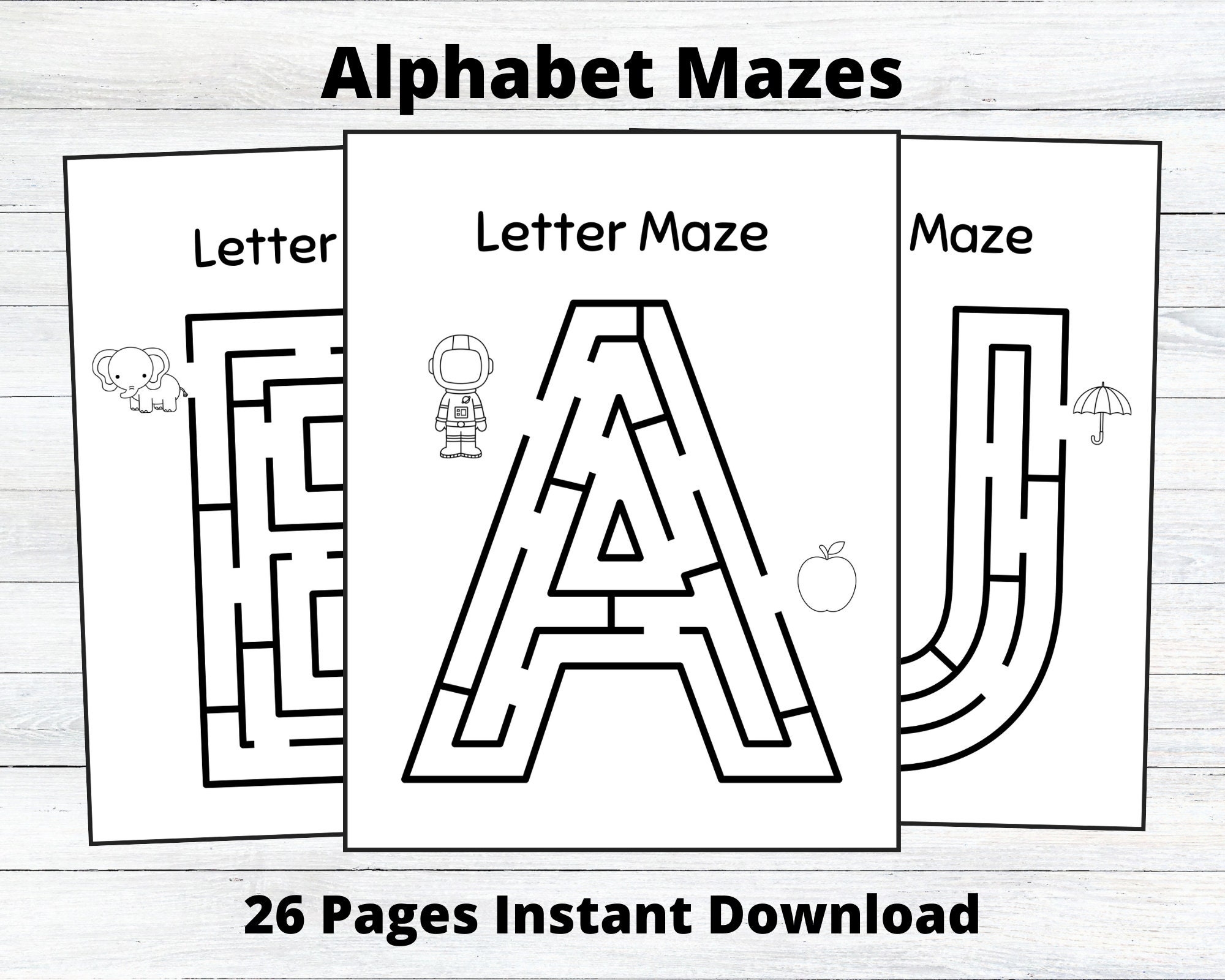 Abc Maze Worksheets