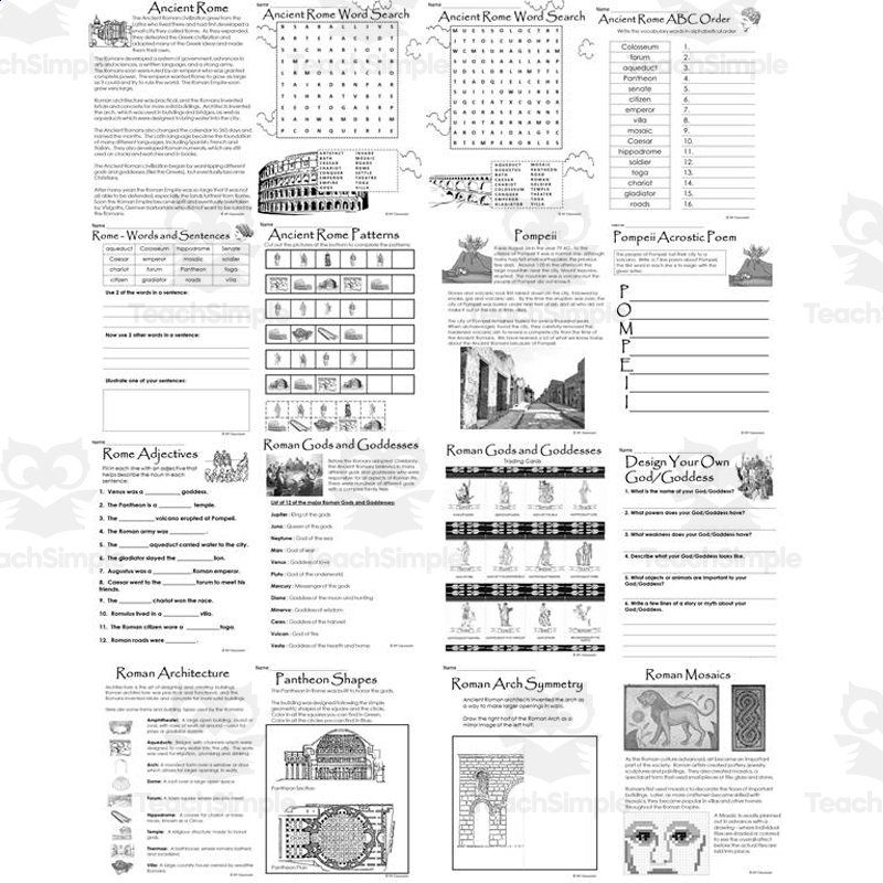 Ancient Rome Activity Packet