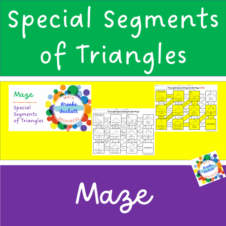 Angle And Arc Relationships In Circles Mazes And Reference Sheet Bundle Classful