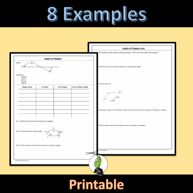 Angles Of Polygons Notes Geometry Classful