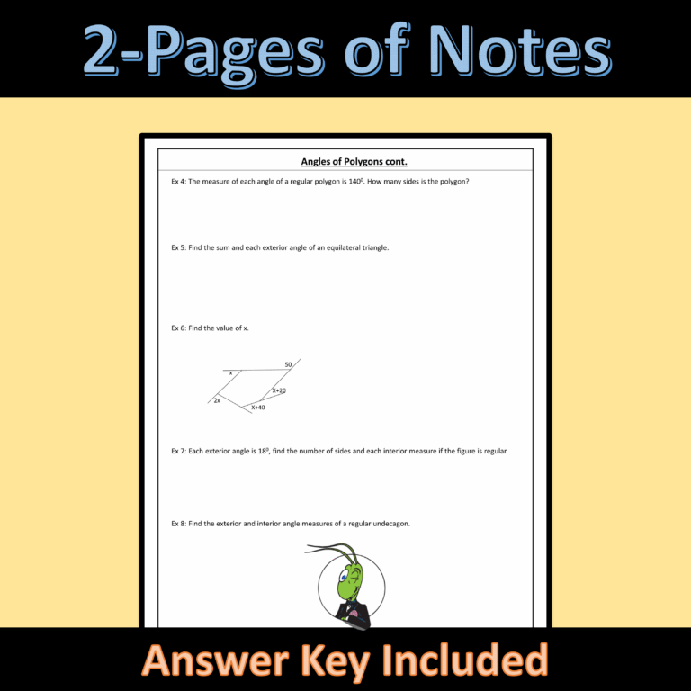 Angles Of Polygons Notes Geometry Classful