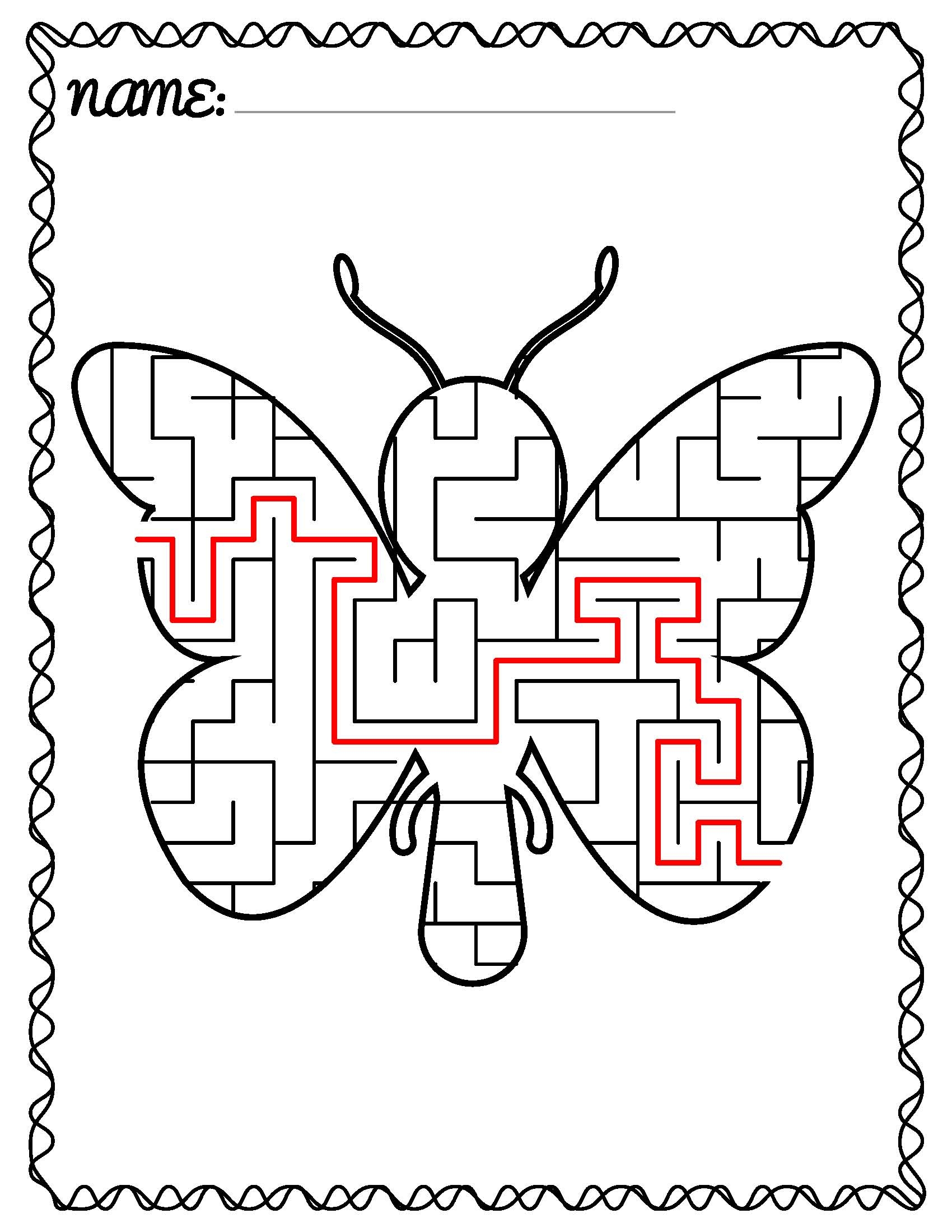 Animals U0026 Insects Mazes Puzzle For Kids Kindergarten Preschool Children Made By Teachers