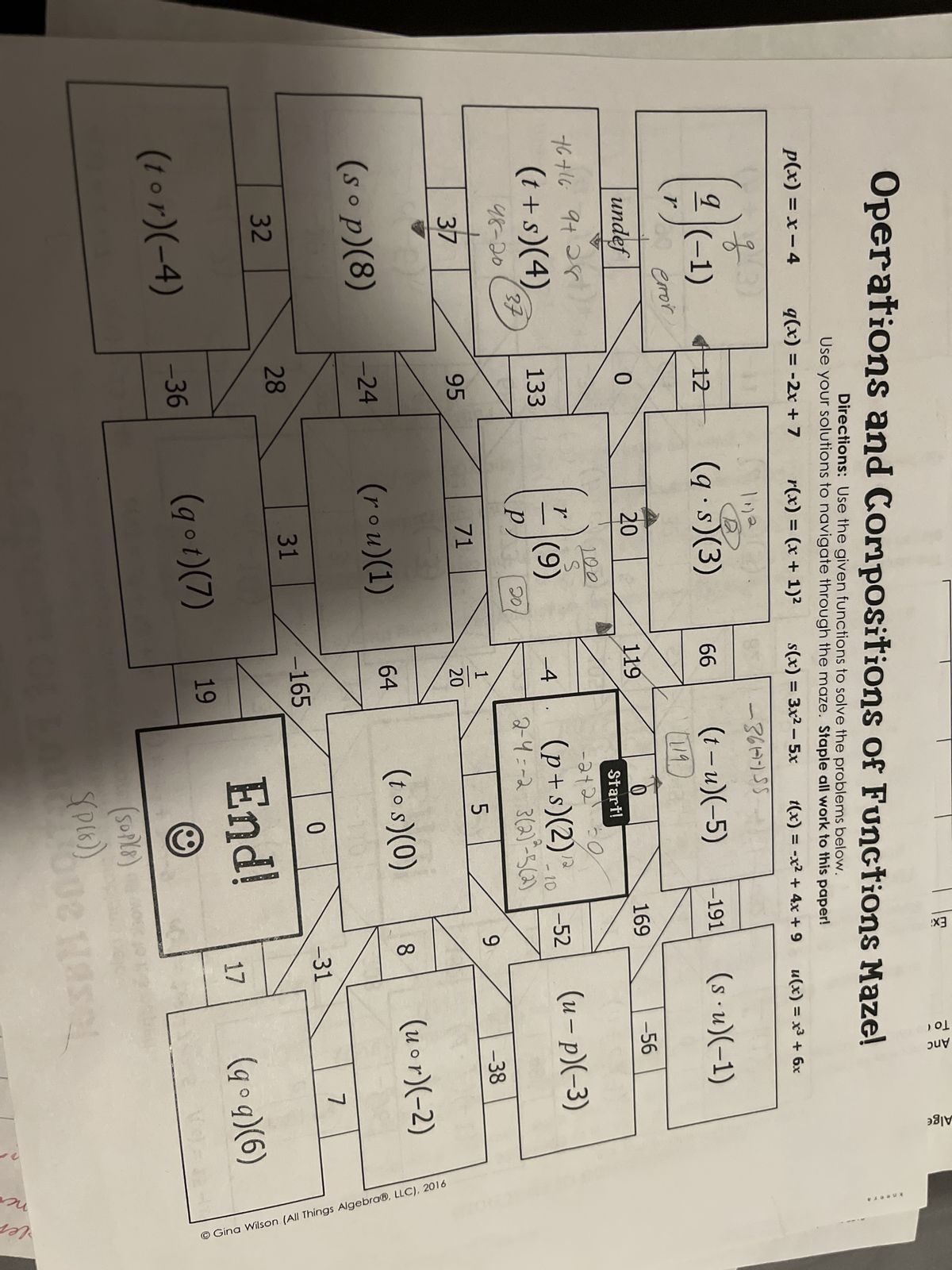 Answered Operations And Compositions Of Functions Ma Directions 