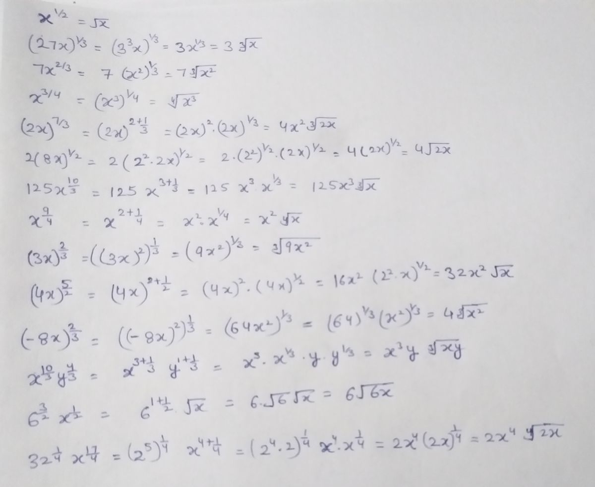 Answered Rational Exponents Mazel Rections Rewrite Each 