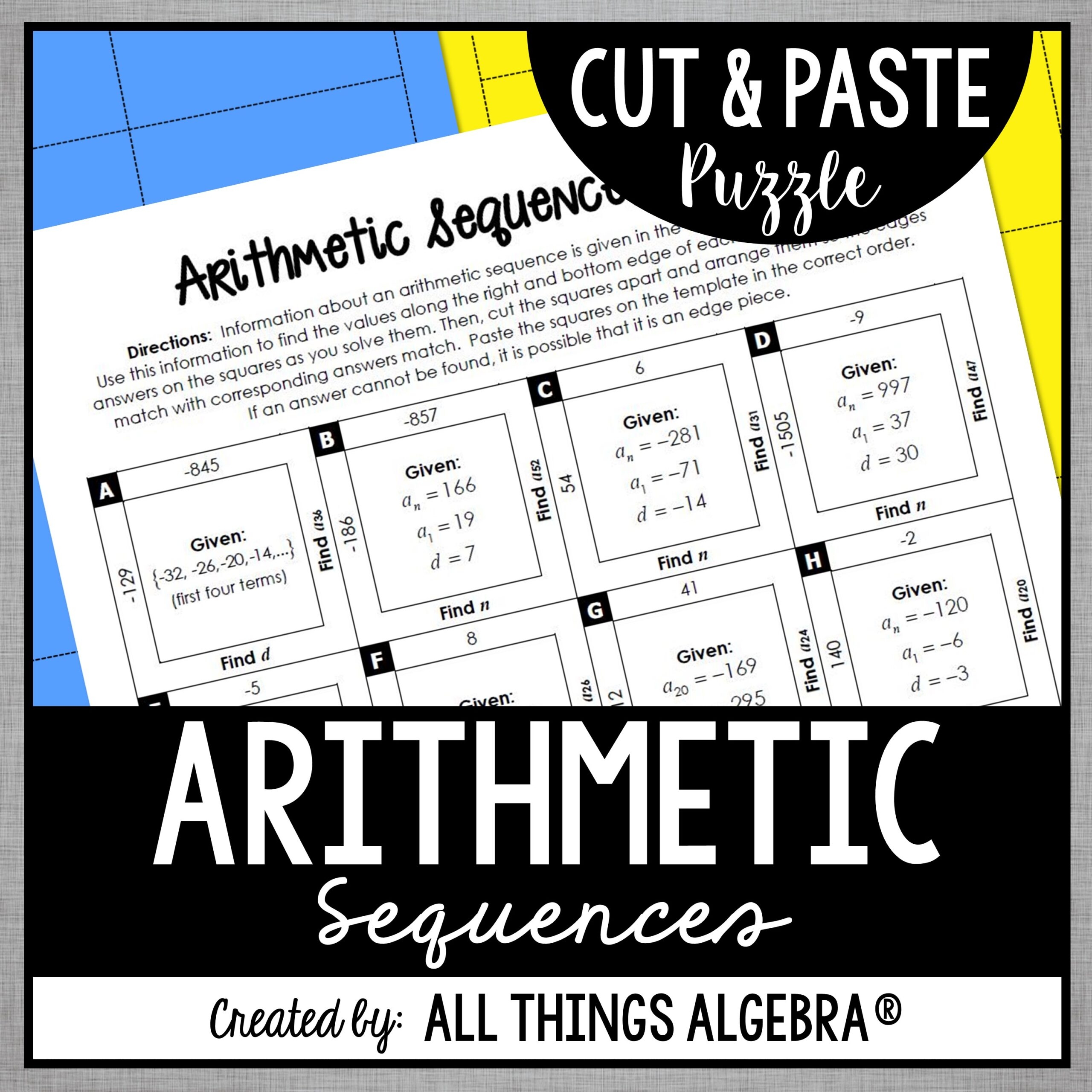 Arithmetic Sequence Maze Worksheet