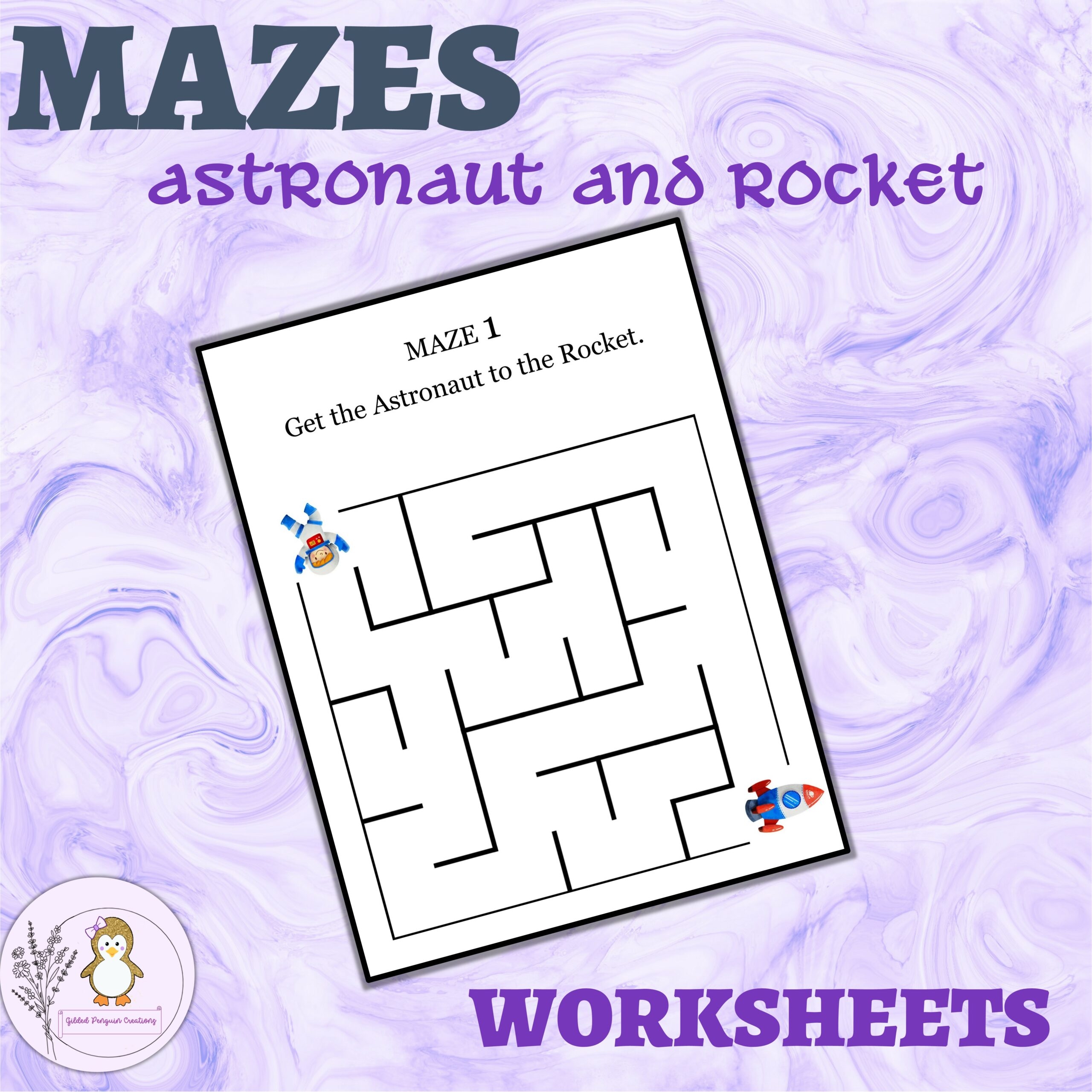Astronaut And Robot Maze Activities For Preschoolers And Early Elementary Classful