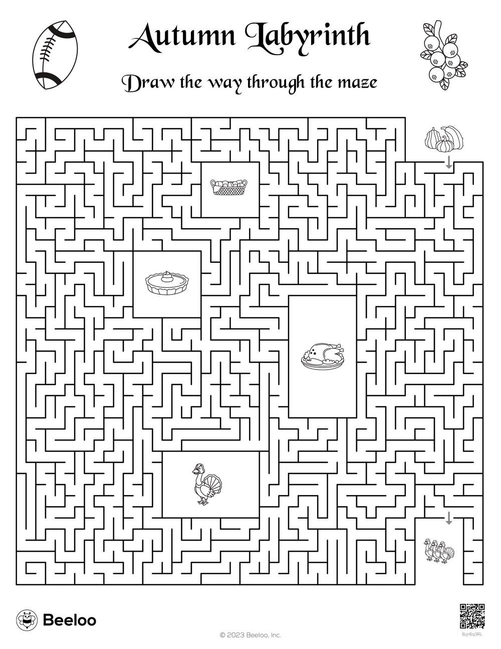 Autumn Labyrinth Beeloo Printable Crafts And Activities For Kids