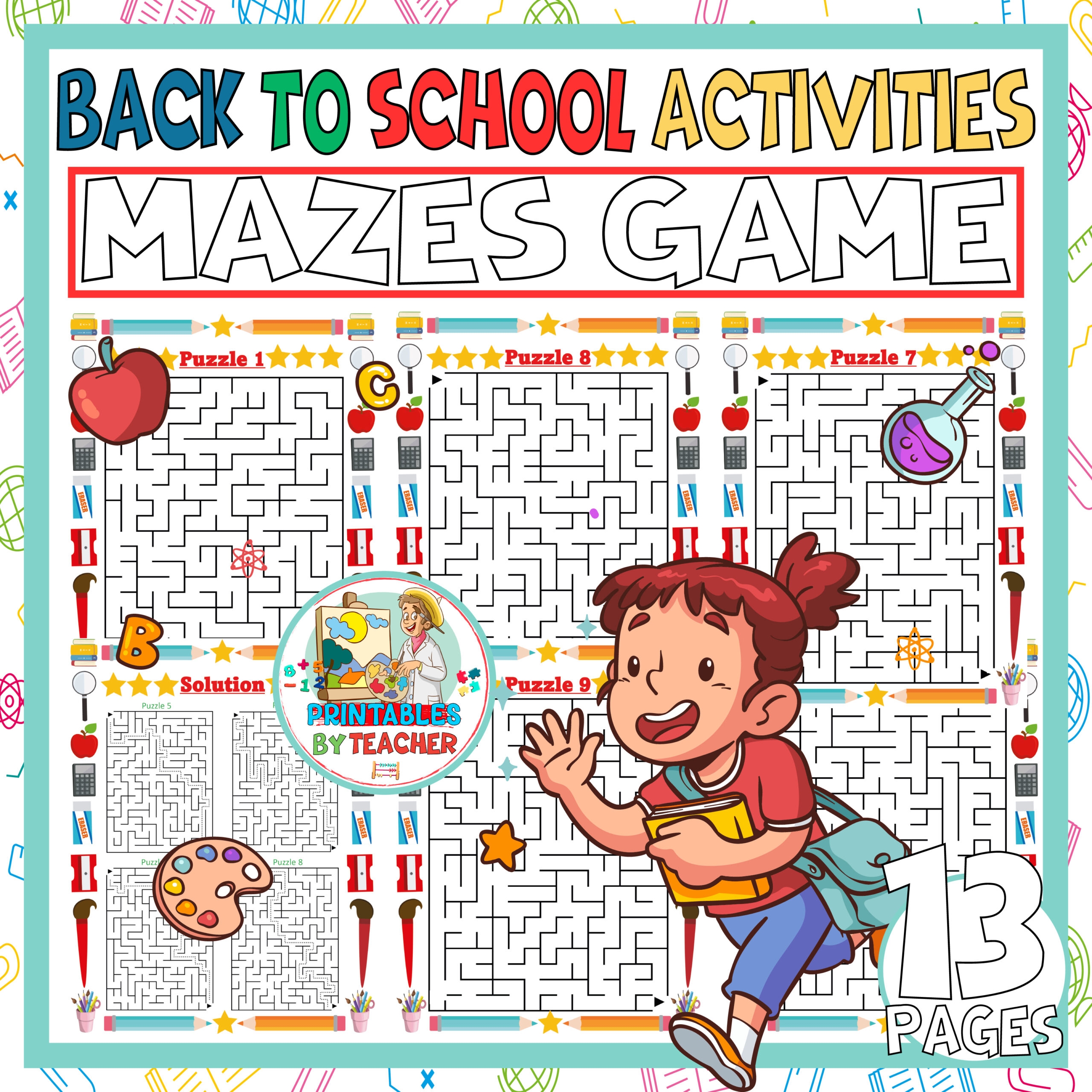 Back To School Activities Back To School Mazes Game Worksheets For Kids Classful