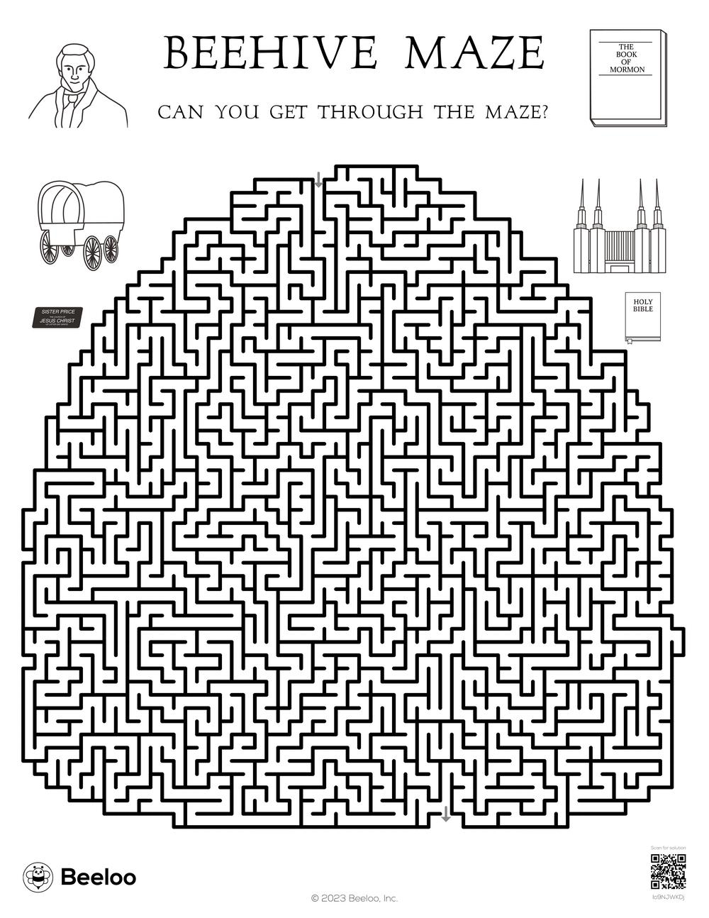 Beehive Maze Beeloo Printable Crafts And Activities For Kids