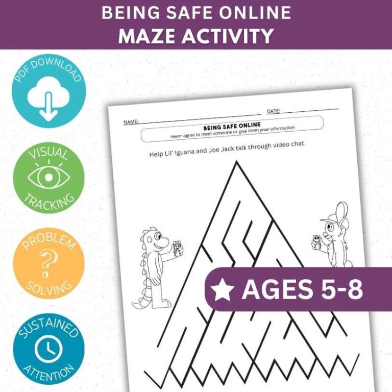 Being Safe Online Activity Internet Safety Maze