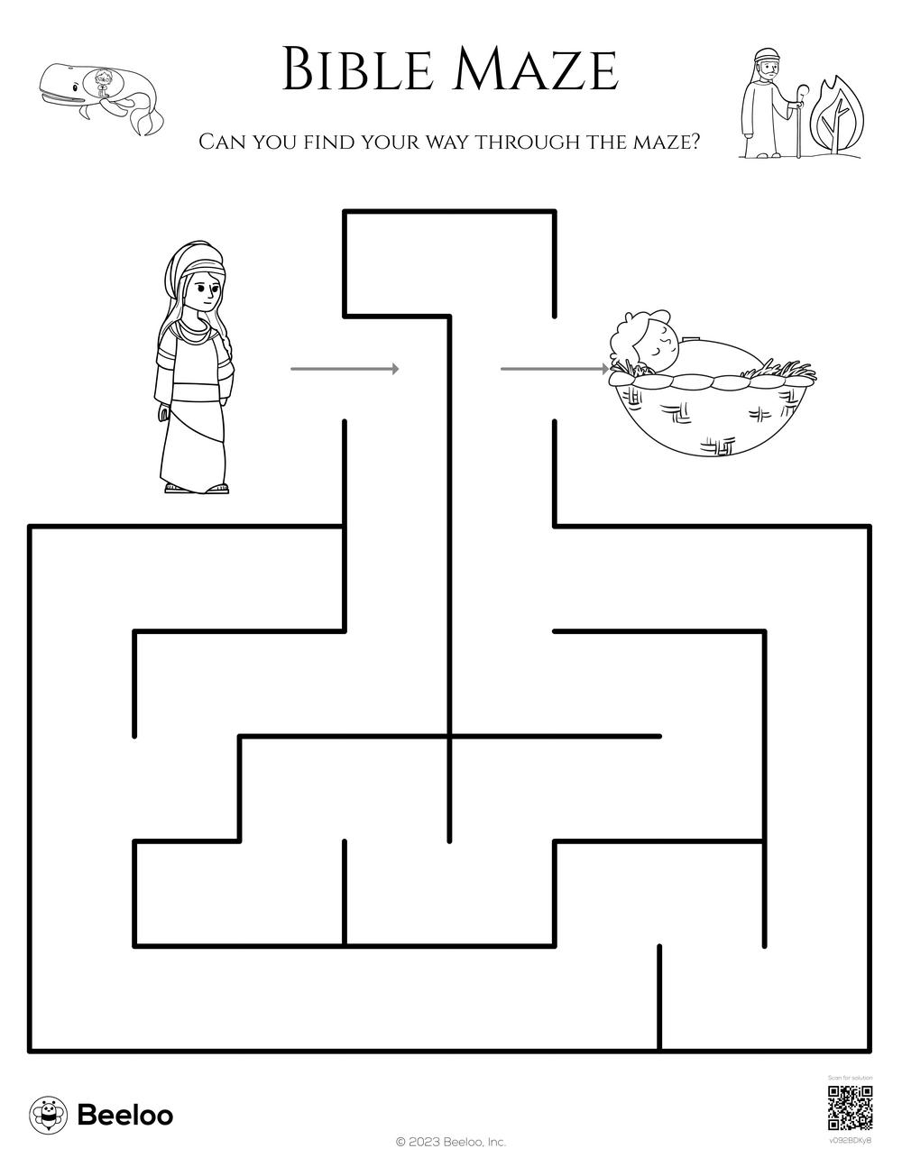 Bible Maze Beeloo Printable Crafts And Activities For Kids