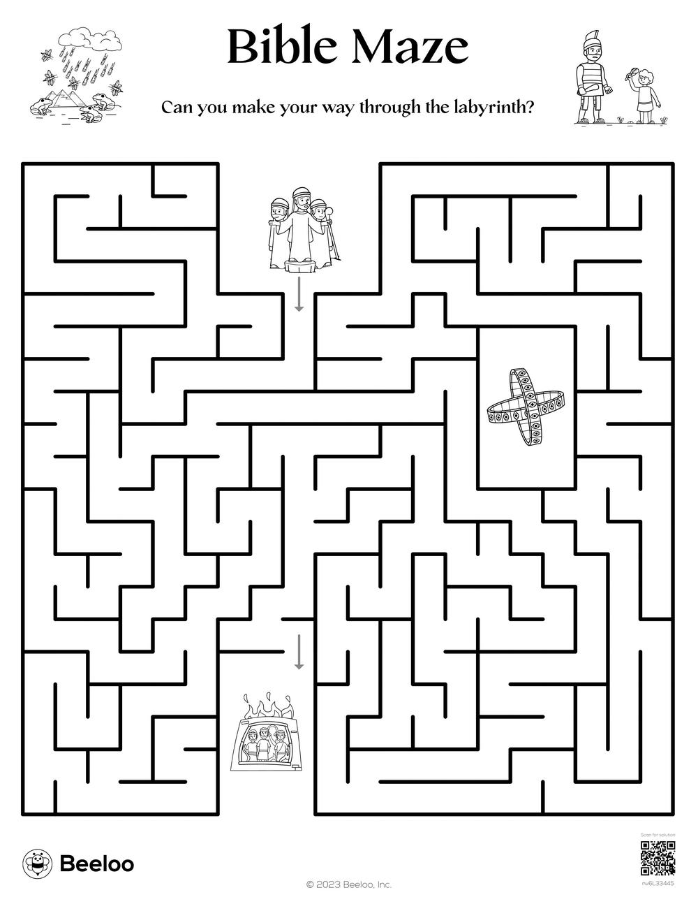Bible Maze Beeloo Printable Crafts And Activities For Kids