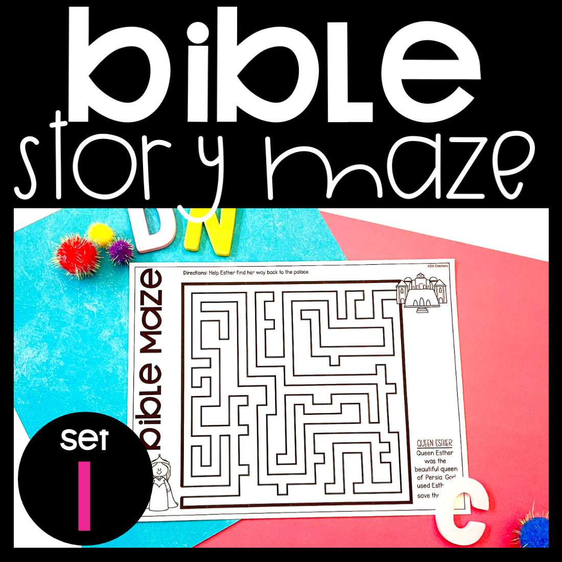 Bible Story Mazes Set 1 Bible Activity Bible Mazes Bible 