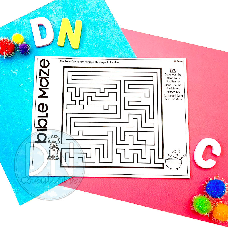 Maze Kindergarten Worksheets Bible