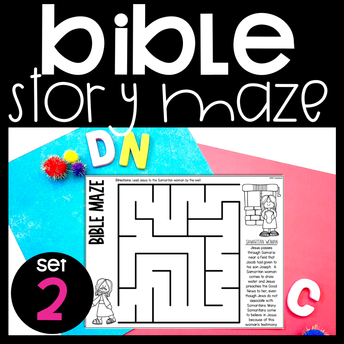 Bible Story Mazes Set 2 Bible Activity Bible Mazes Bible Worksheets