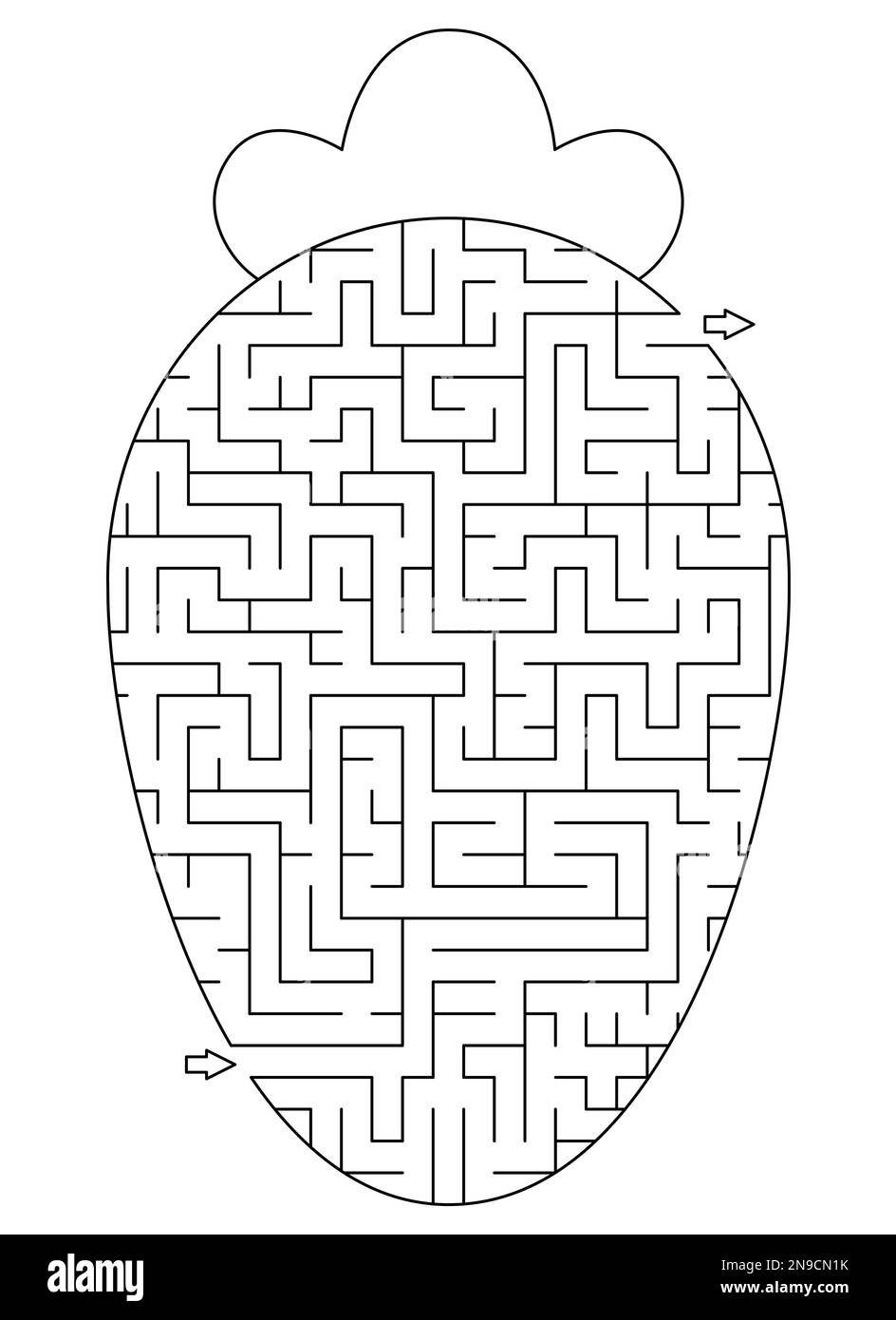 Black And White Maze Shaped As Carrot For Kids Preschool Line Printable Activity With Big Vegetable Geometrical Labyrinth Game Puzzle Or Coloring P Stock Vector Image U0026 Art Alamy