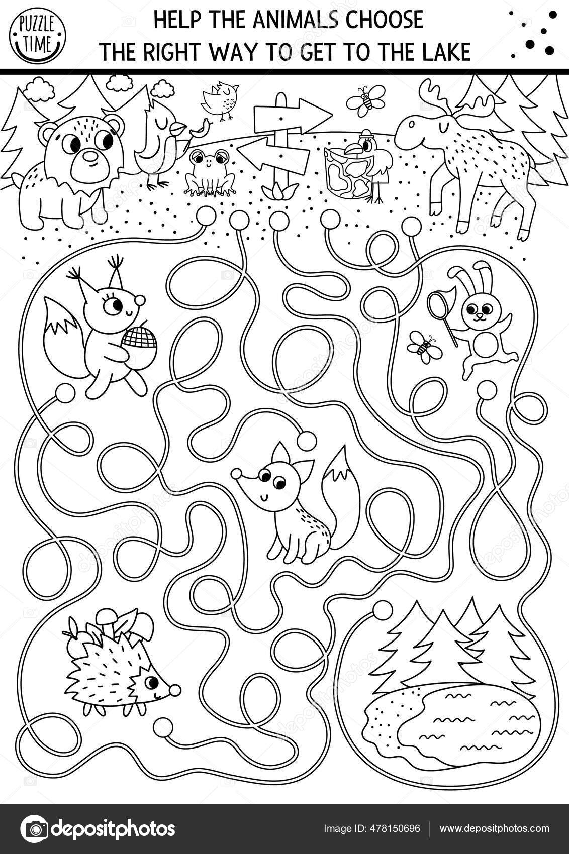 Summer Maze Worksheets