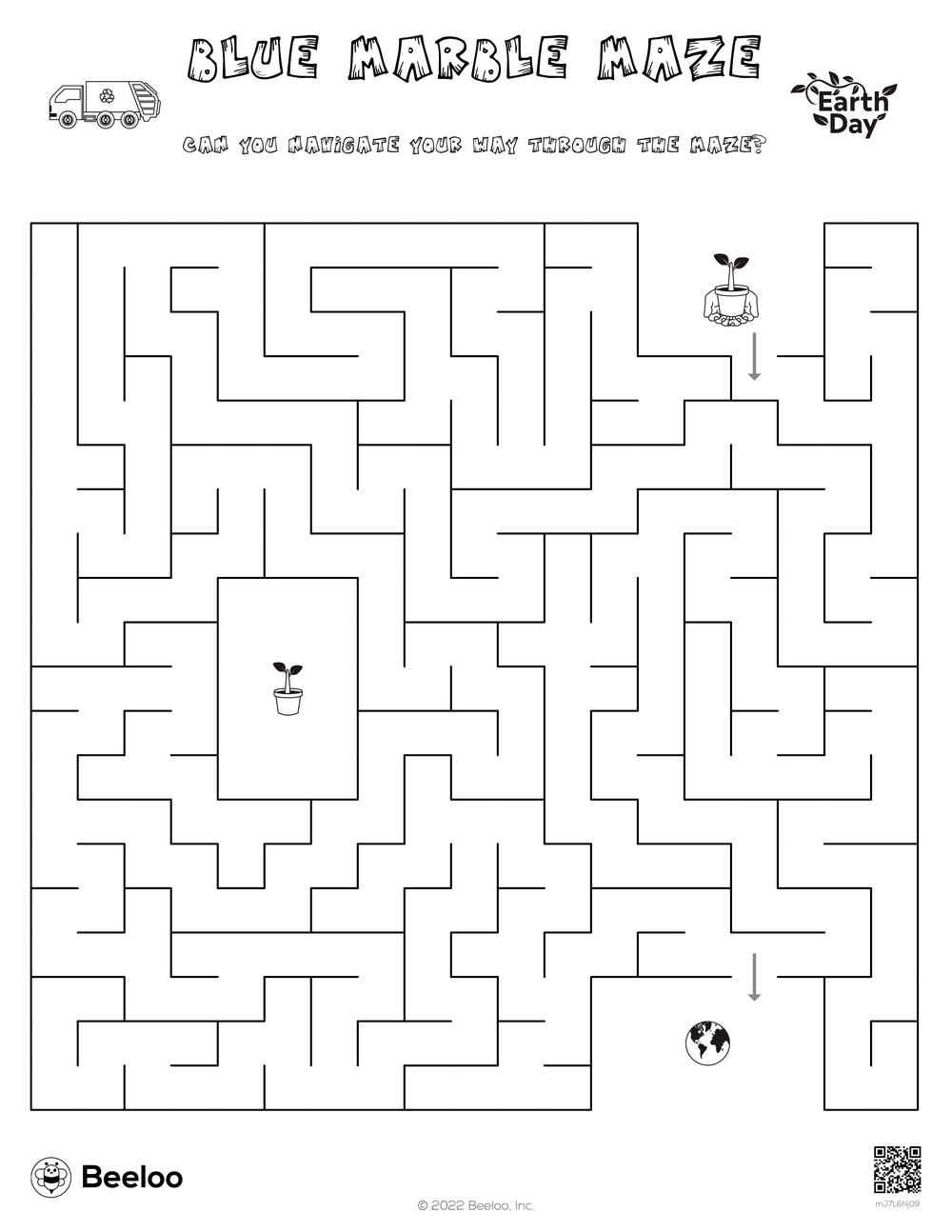 Blue Marble Maze Beeloo Printable Crafts And Activities For Kids