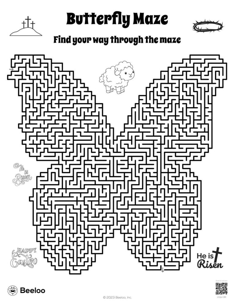 Butterfly Maze Beeloo Printable Crafts And Activities For Kids