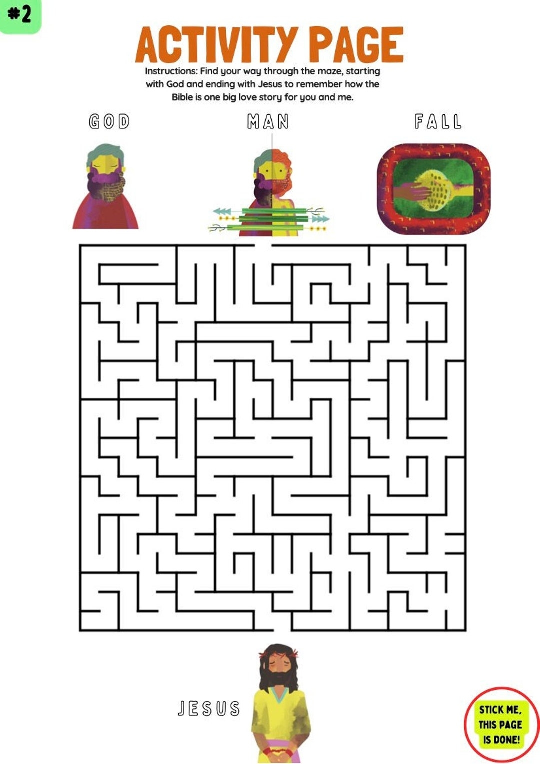 Buy Bible Connection Maze Activity Page Online In India Etsy