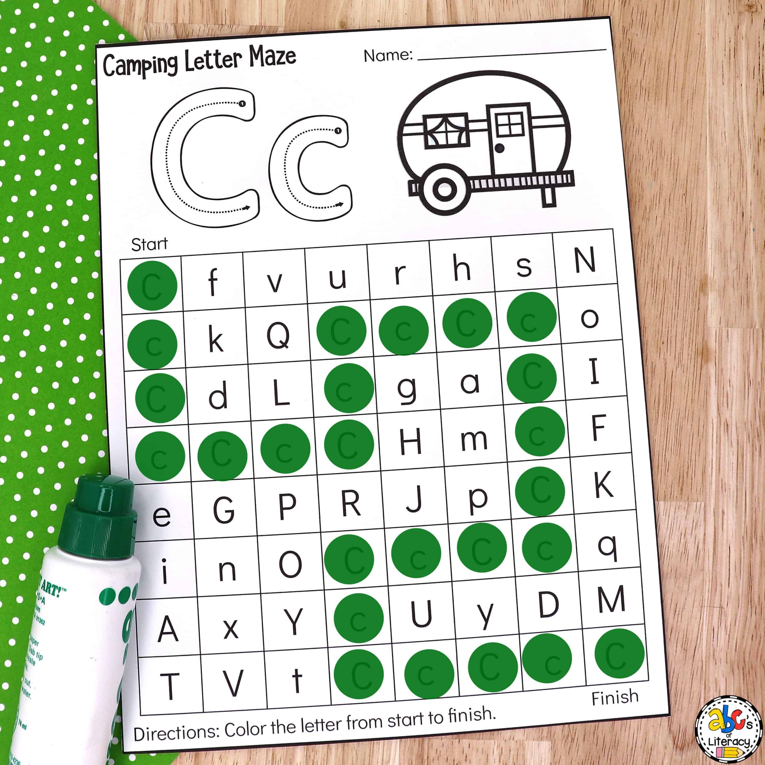 Crayons Maze Worksheet