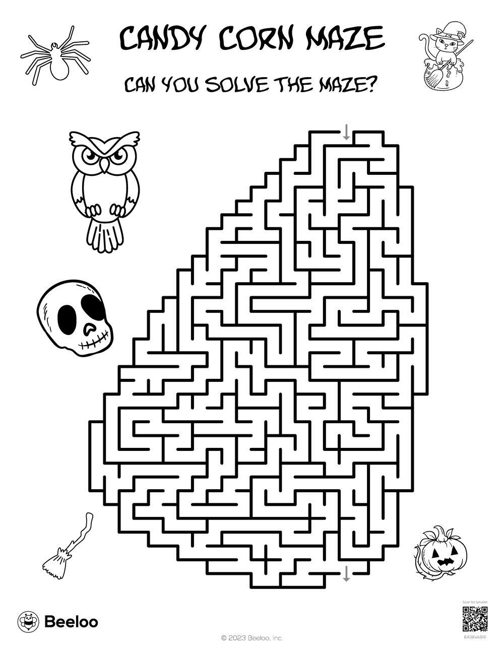 Candy Corn Maze Beeloo Printable Crafts And Activities For Kids