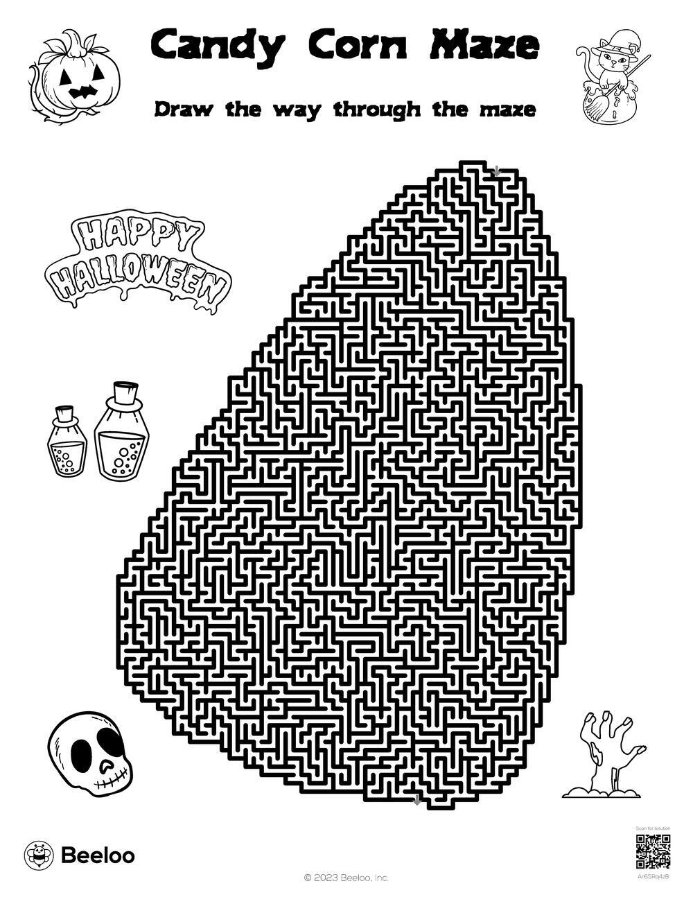 Candy Corn Maze Beeloo Printable Crafts And Activities For Kids