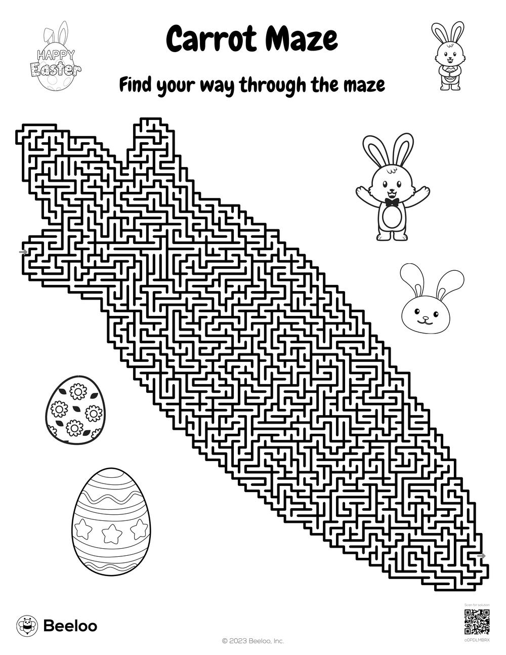 Carrot Maze Beeloo Printable Crafts And Activities For Kids