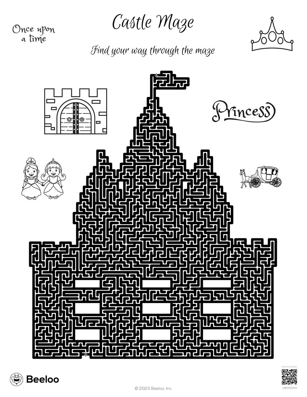 Castle Maze Beeloo Printable Crafts And Activities For Kids