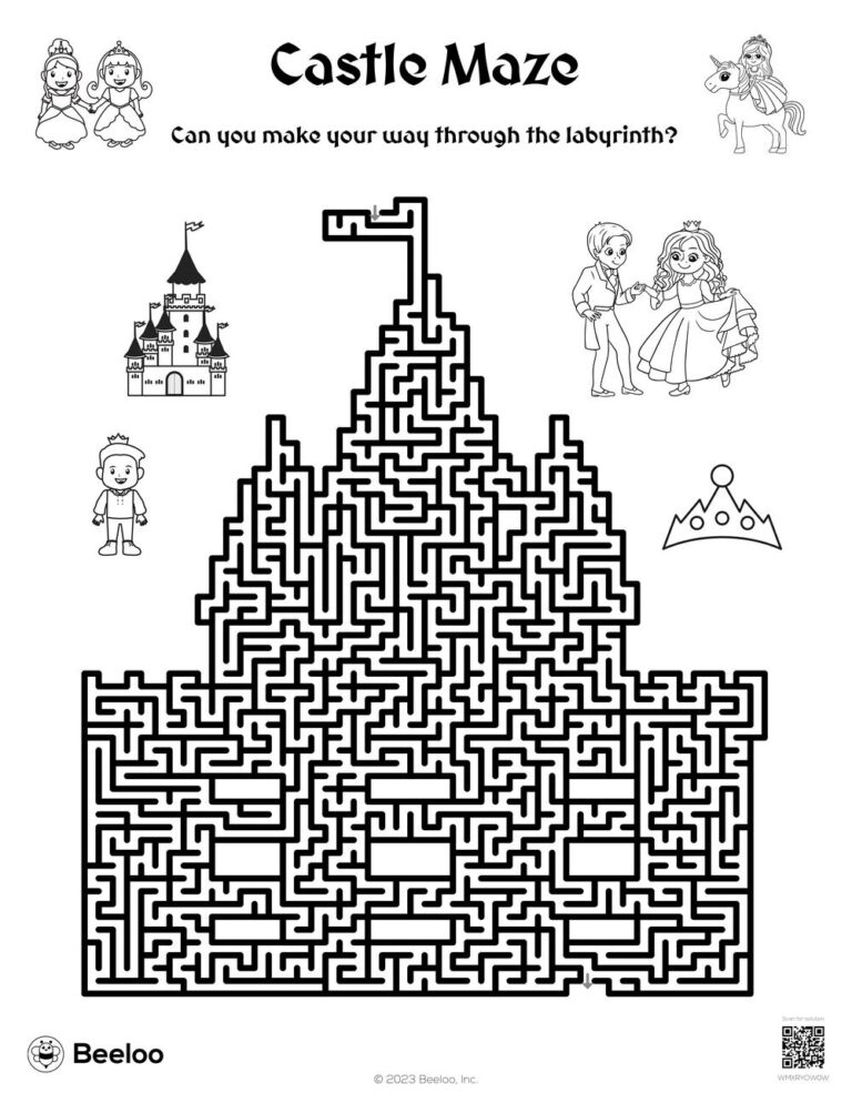 Castle Maze Beeloo Printable Crafts And Activities For Kids