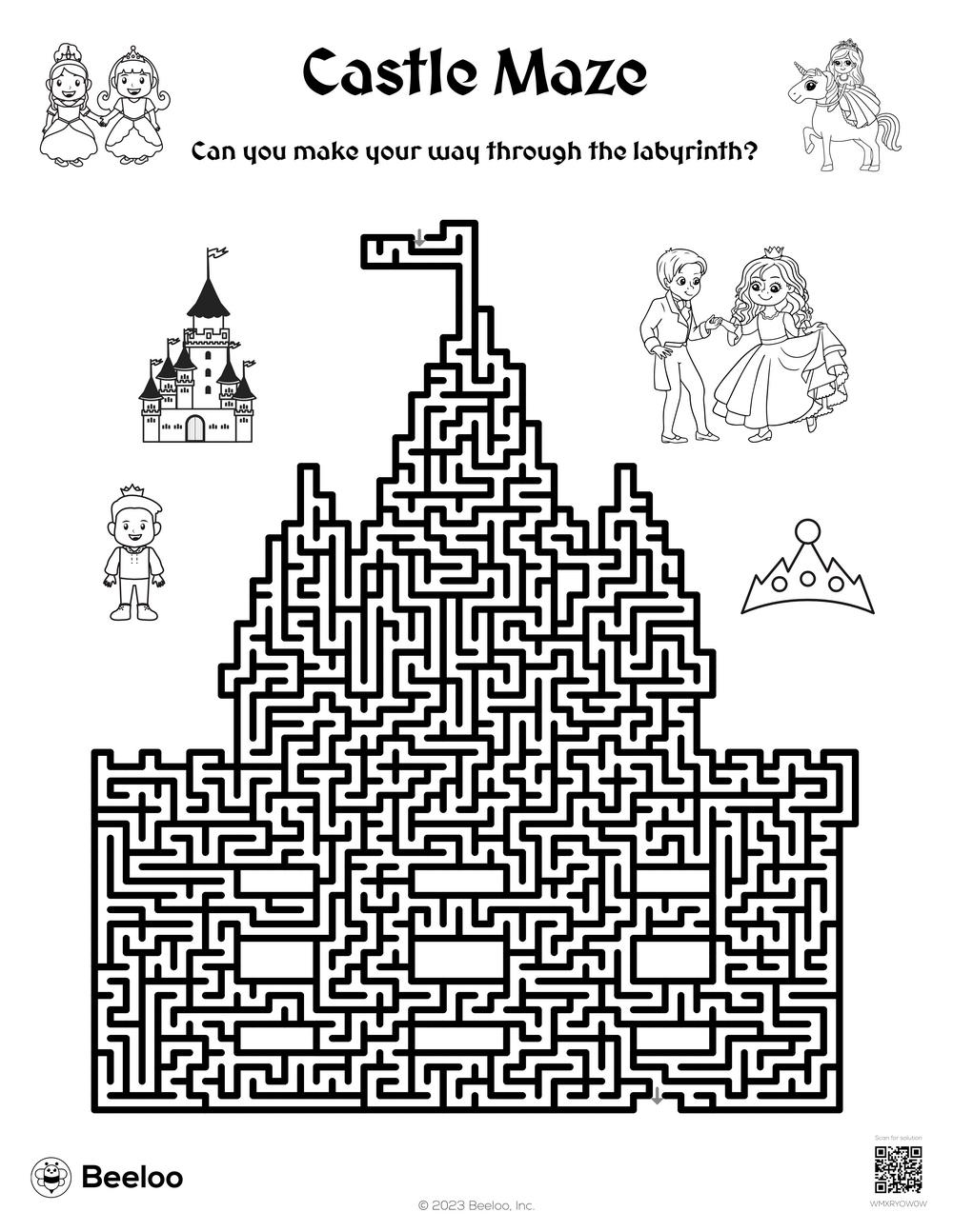 Castle Maze Beeloo Printable Crafts And Activities For Kids