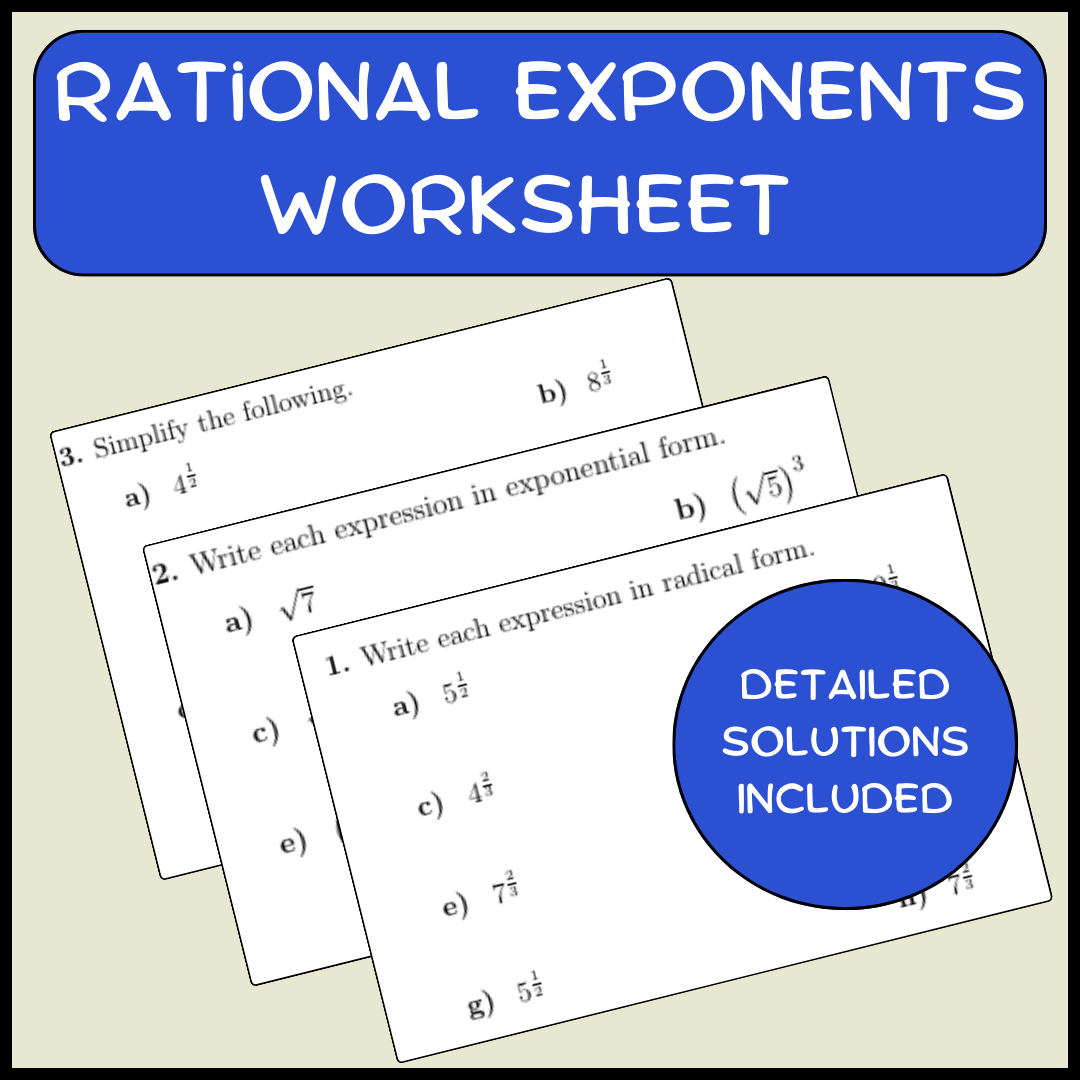 Changing Exponential Form To Radical