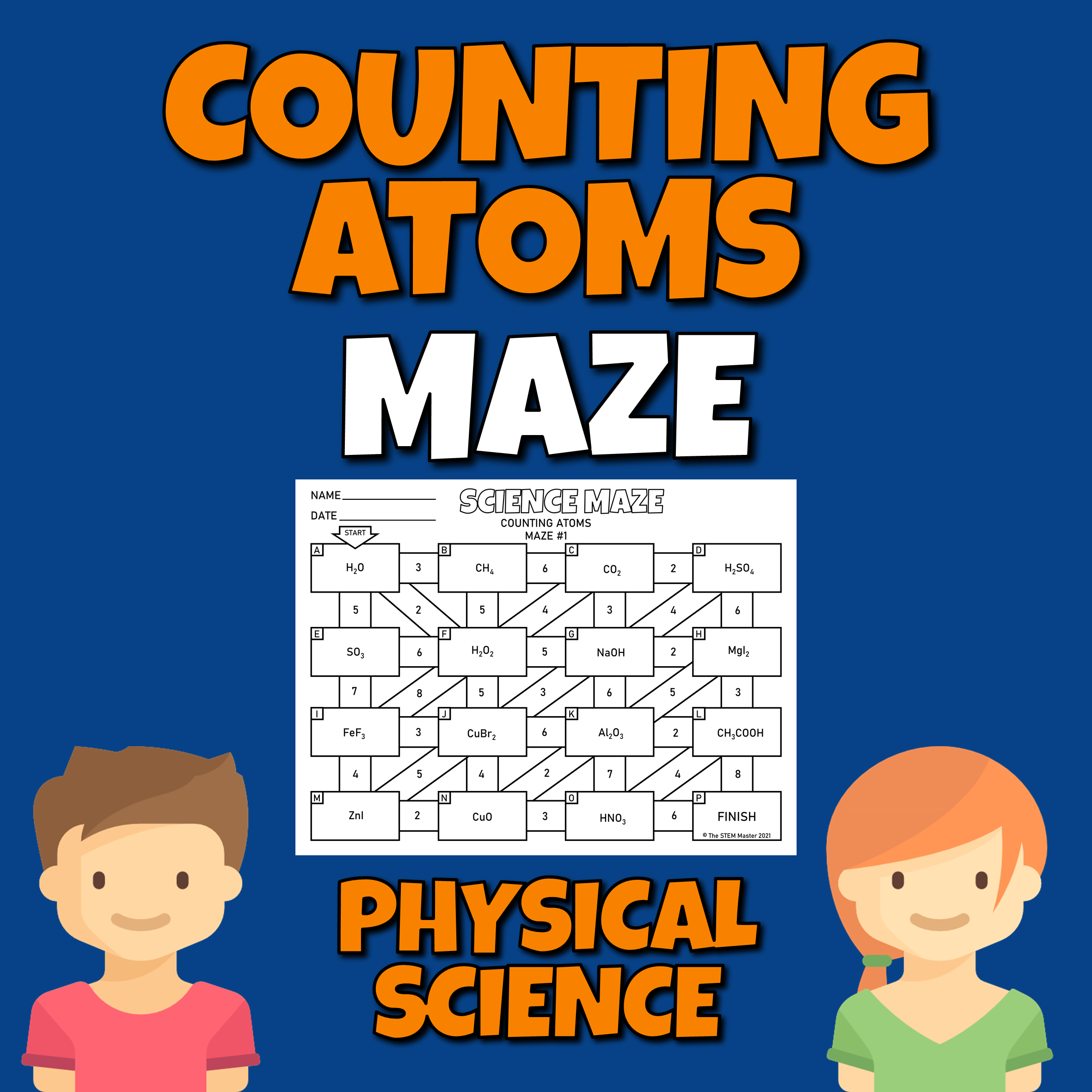 Chemistry Counting Atoms Maze Activity Made By Teachers